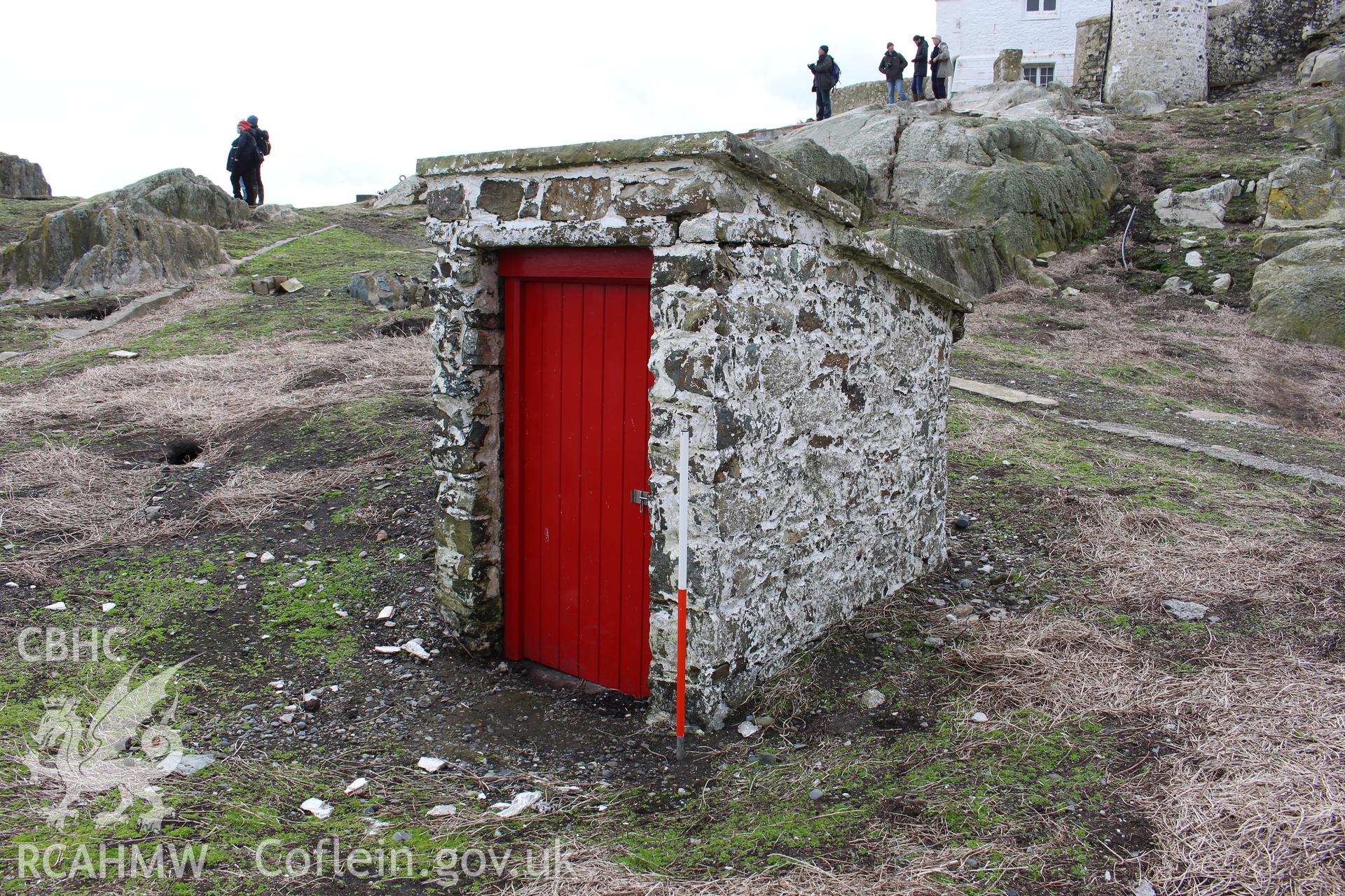 Skerries, stone well-head building or well house. Investigator's photographic survey for the CHERISH Project. ? Crown: CHERISH PROJECT 2018. Produced with EU funds through the Ireland Wales Co-operation Programme 2014-2020. All material made freely available through the Open Government Licence.