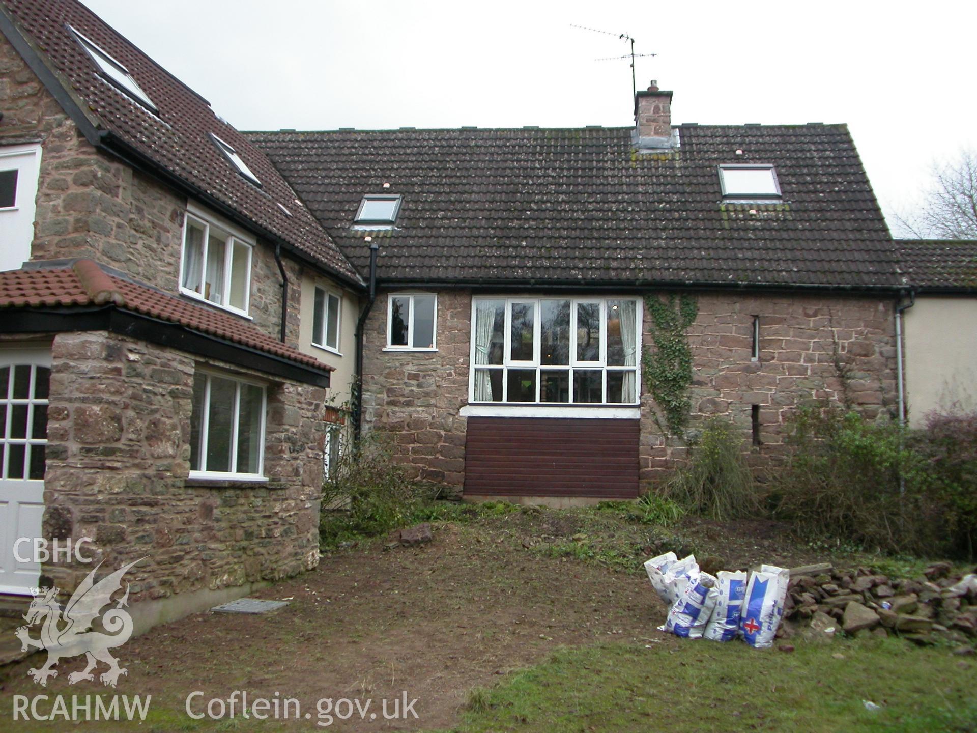 Photographic survey showing exterior of Church House, Mitchel Troy, by Geoff Ward, 2005.