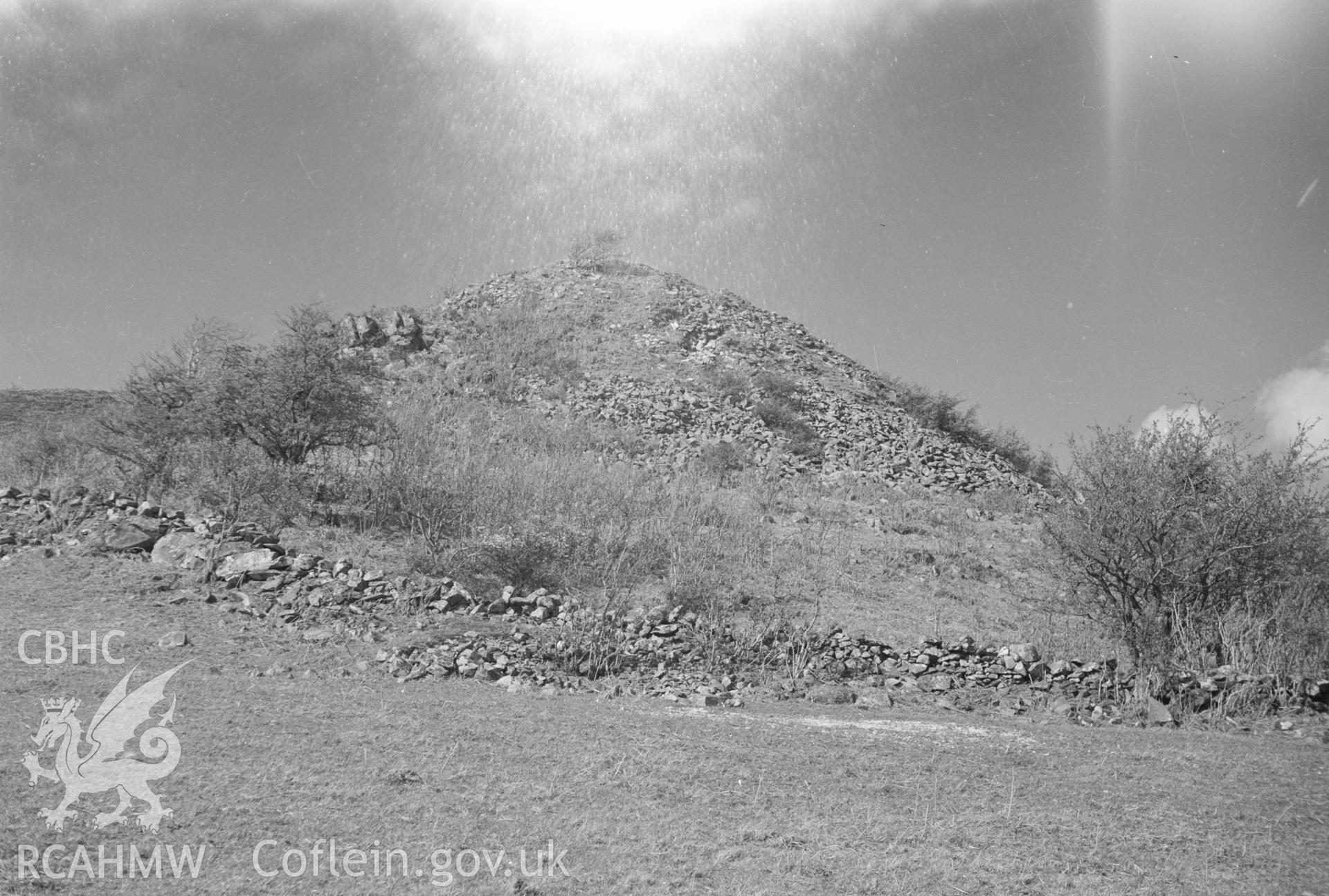 Digital copy of a nitrate negative showing view of Castell Prysor.