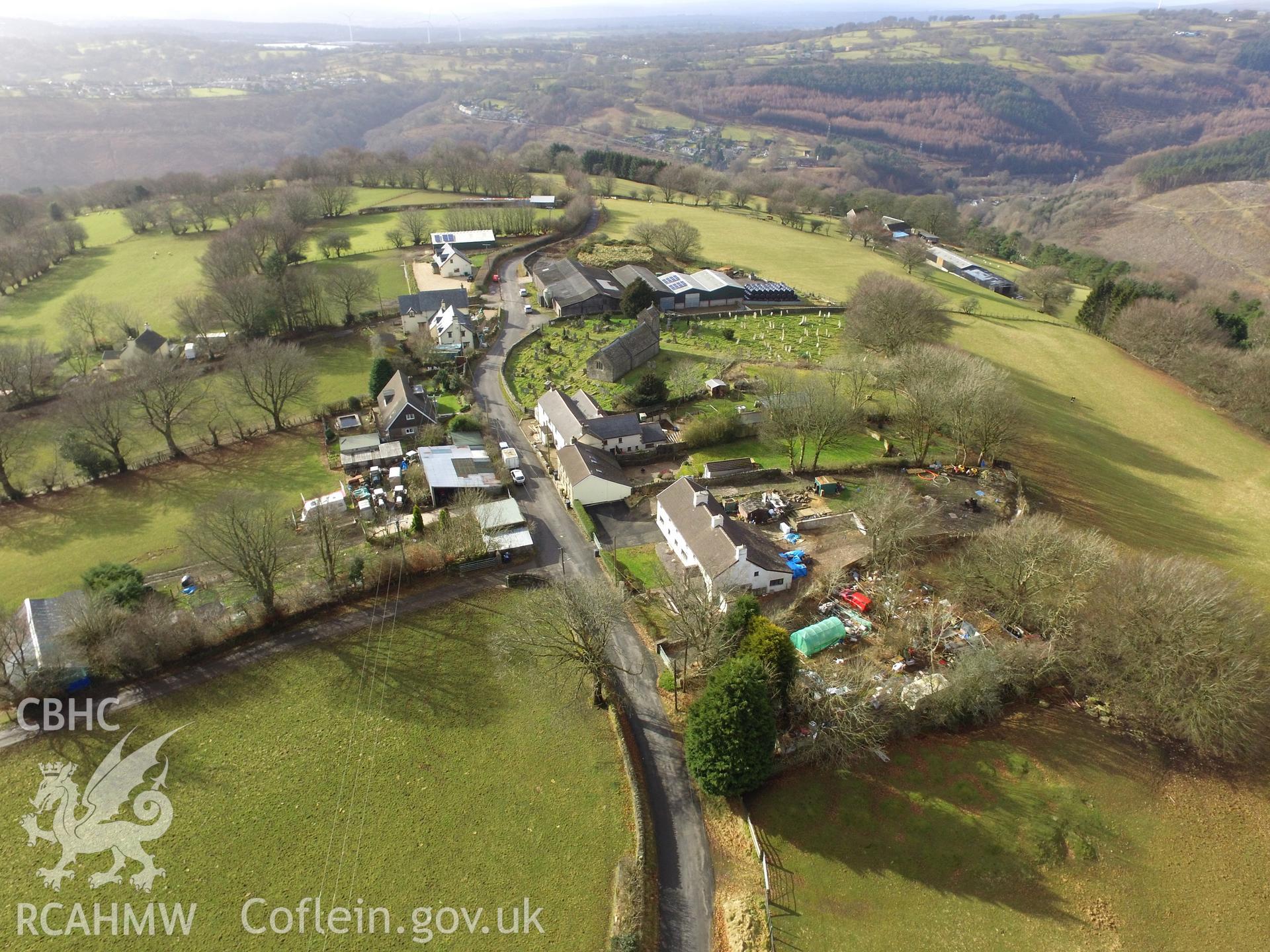 Colour photo showing view of Llanhilleth, taken by Paul R. Davis, 2018.