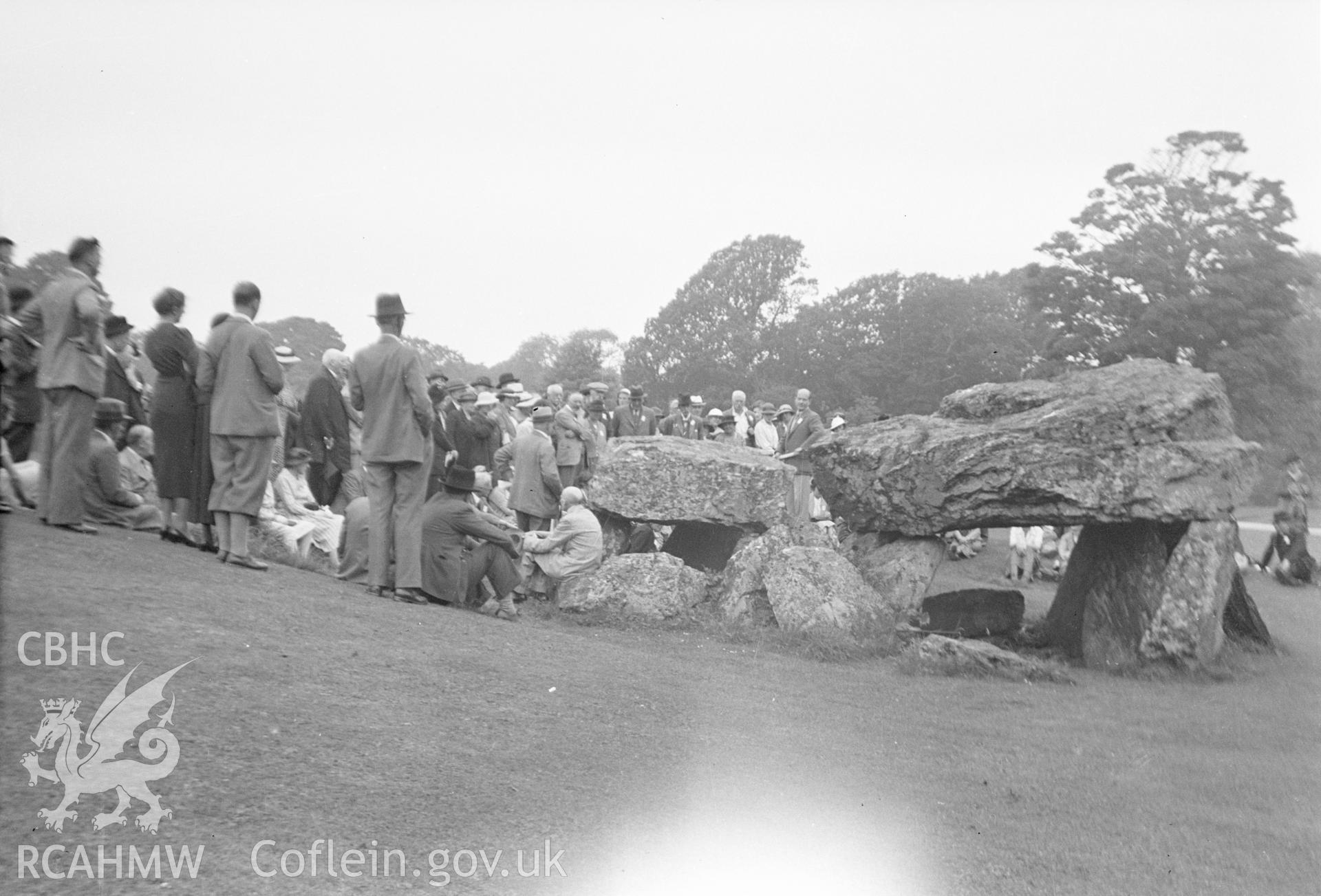 Digital copy of Plas Newydd burial chamber. From the Cadw Monuments in Care Collection.