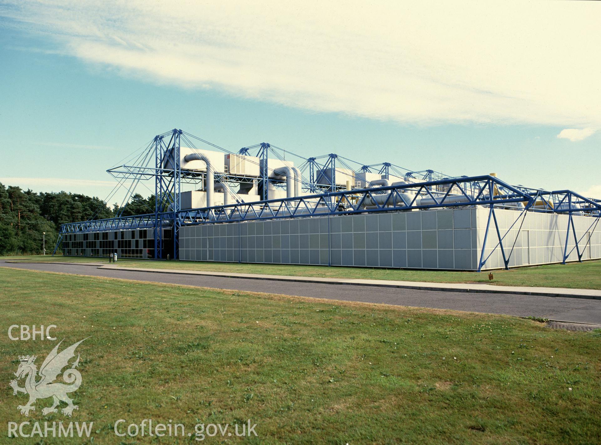 Digital copy of a colour negative showing INMOS factory, Newport.