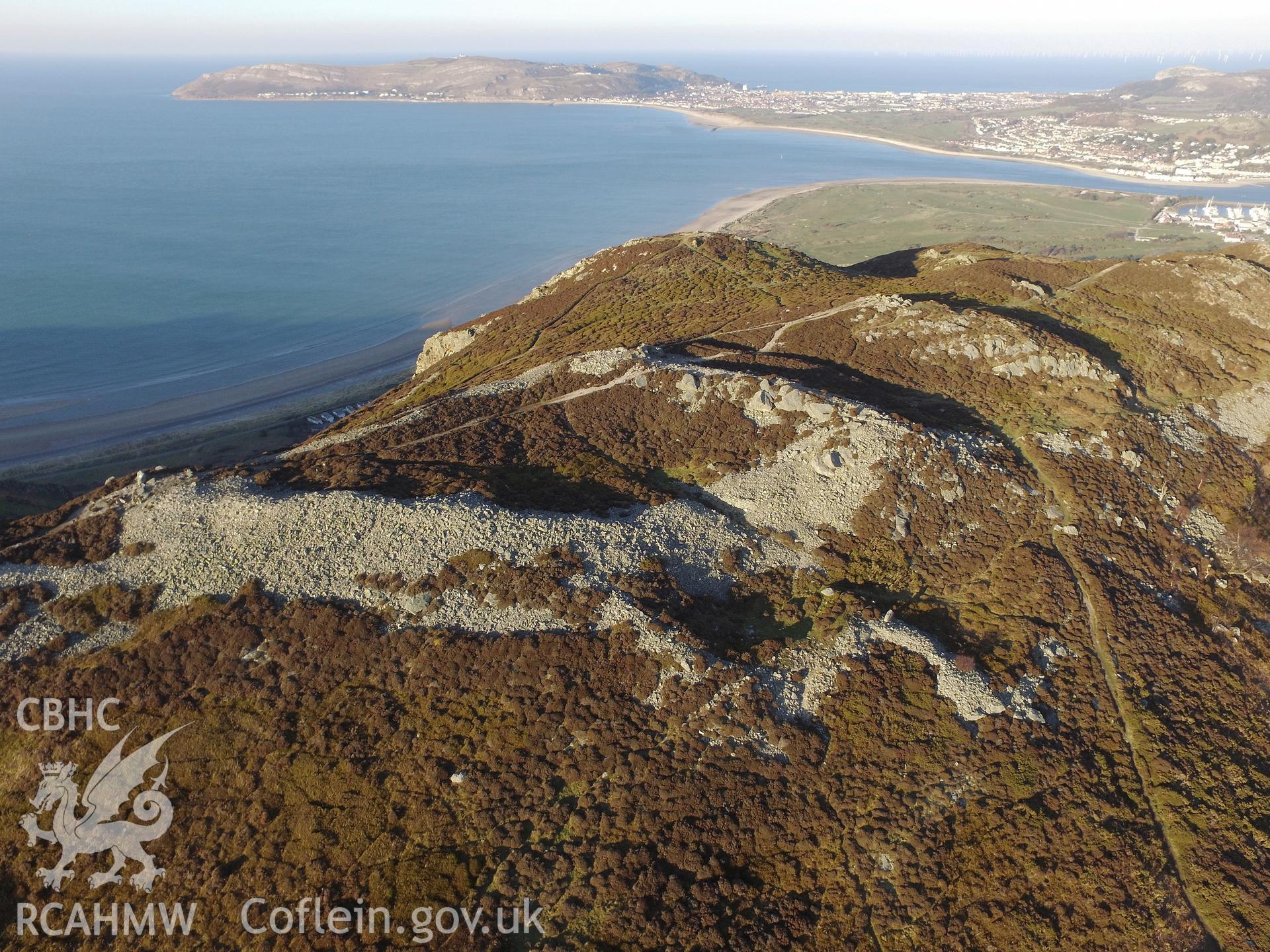 Photo showing view of Conwy Mountain, taken by Paul R. Davis, February 2018.