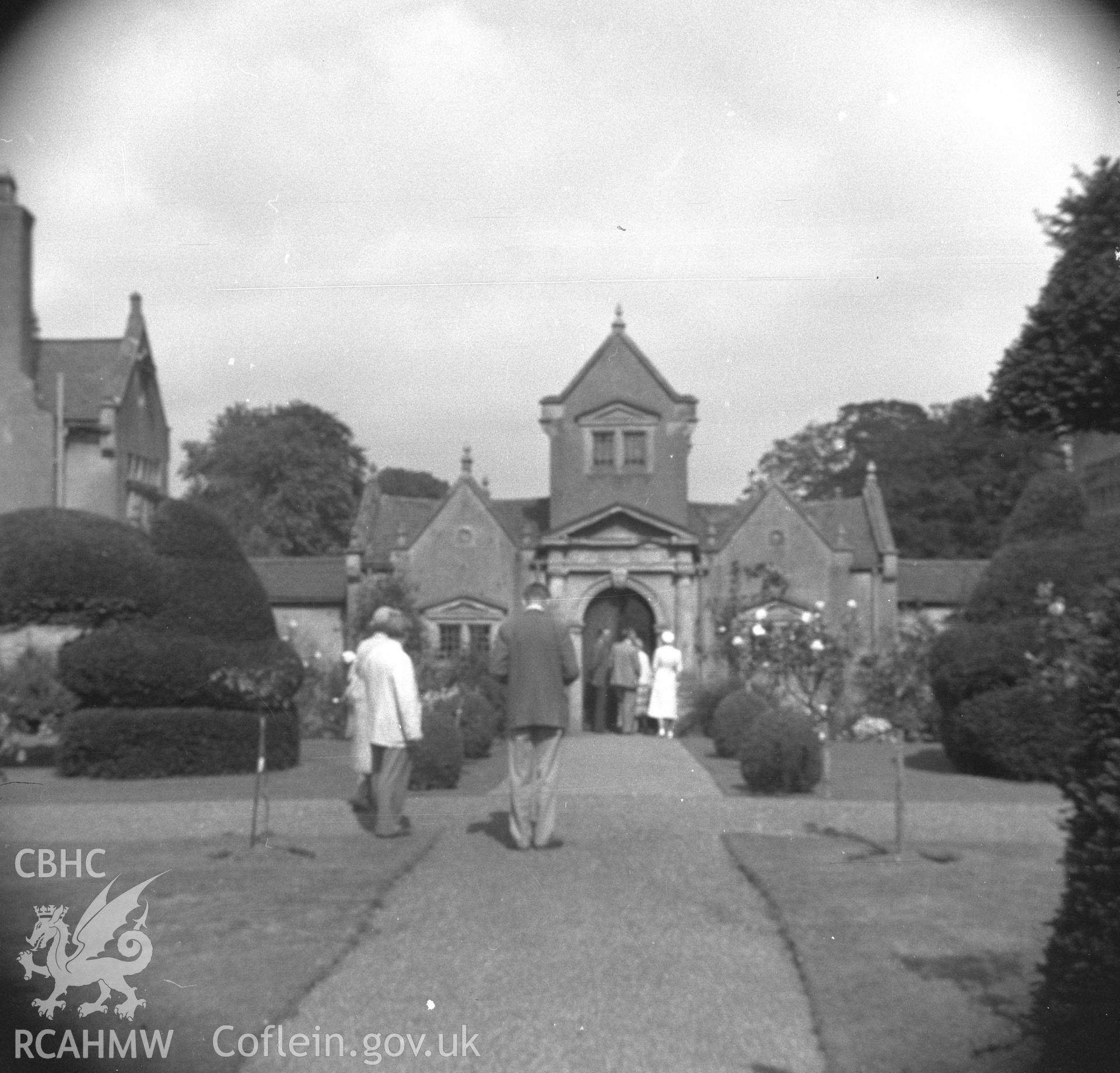 Digital copy of a nitrate negative showing exterior view of Trefalyn, Denbighshire.