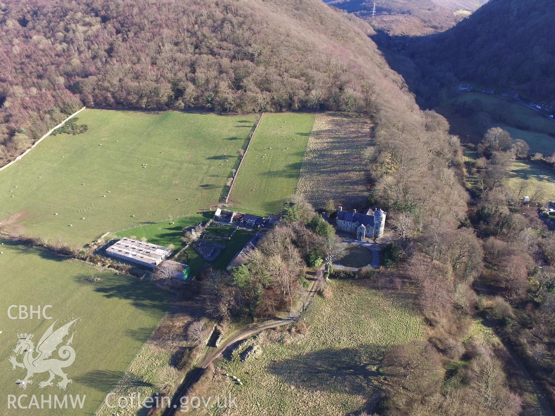 Colour photo showing view of Pen-y-bryn, Aber, taken by Paul R. Davis, 12th March 2018.