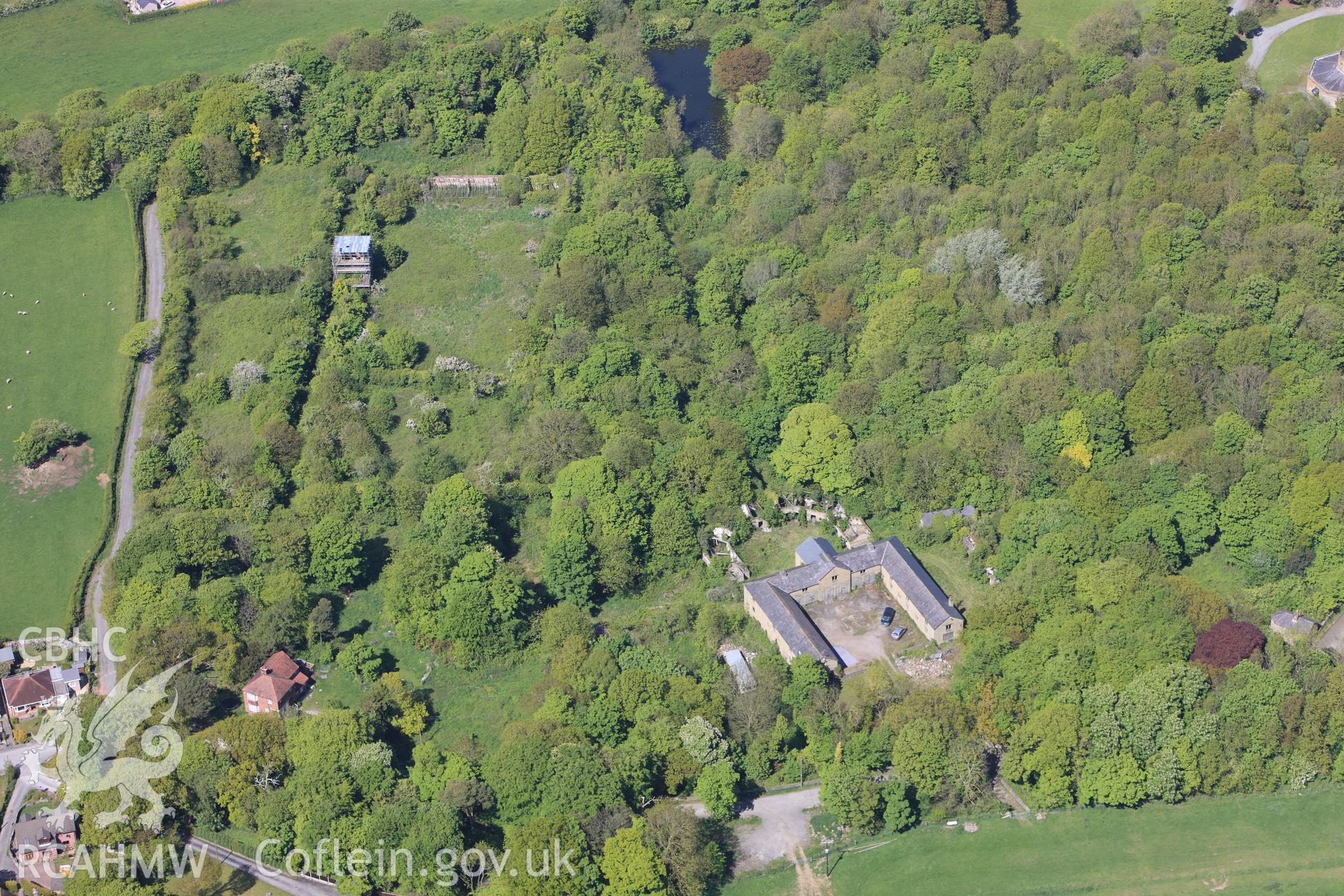 Talacre Hall and Garden, Prestatyn. Oblique aerial photograph taken during the Royal Commission?s programme of archaeological aerial reconnaissance by Toby Driver on 22nd May 2013.