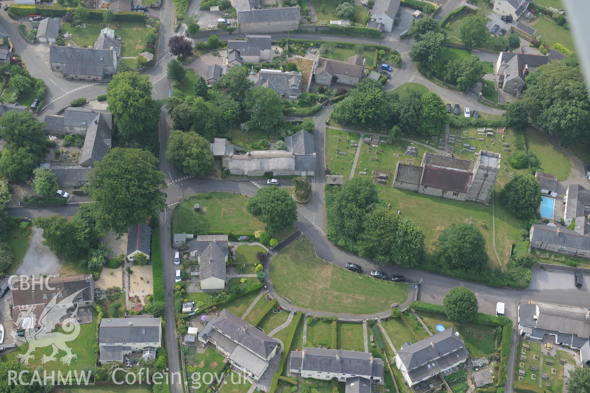 Royal Commission aerial photography of St Hilary recorded during drought conditions on 22nd July 2013.