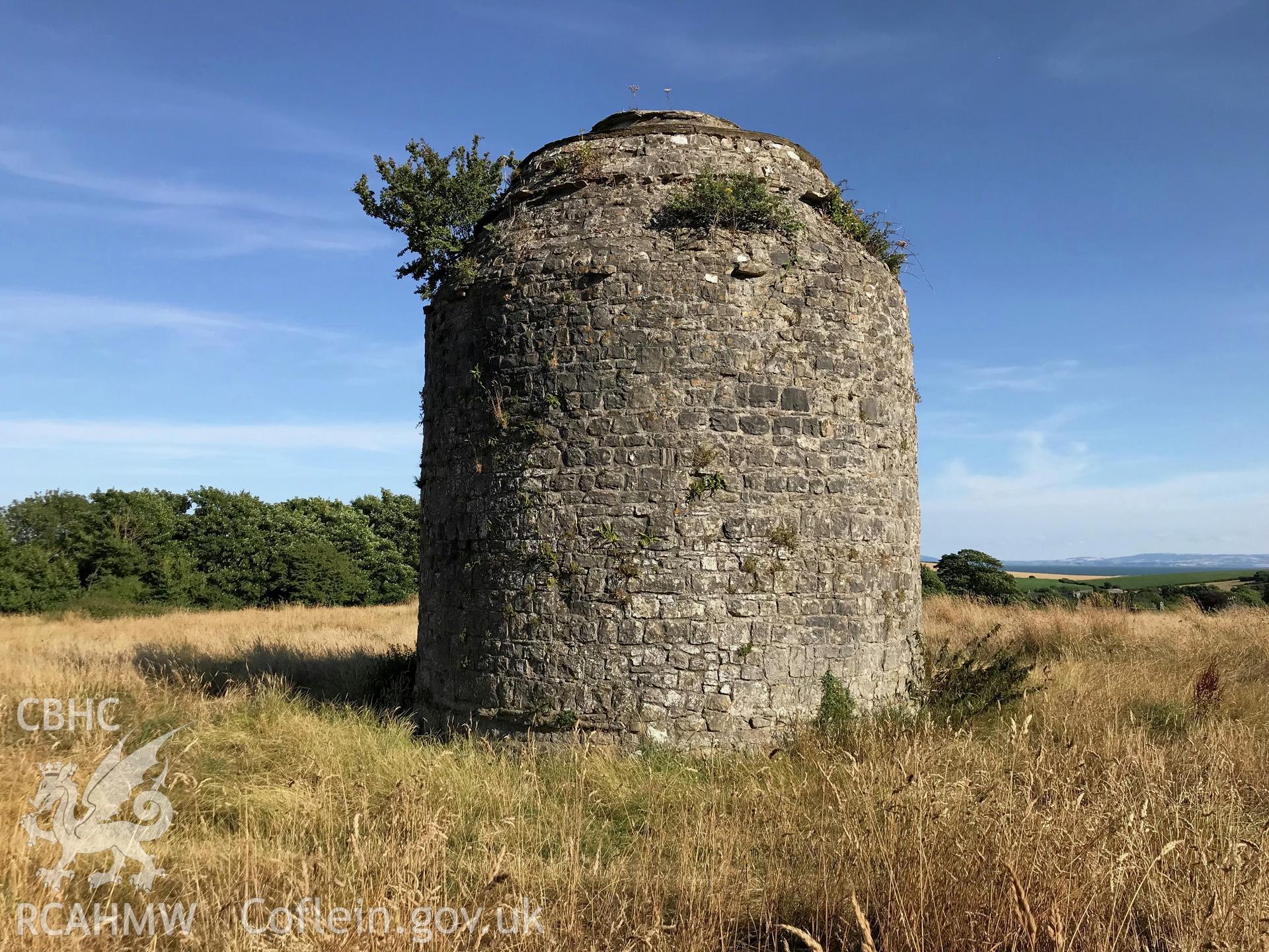 Rear view of dovecote at Llantwit Major Grange. Colour photograph taken by Paul R. Davis on 25th July 2018.