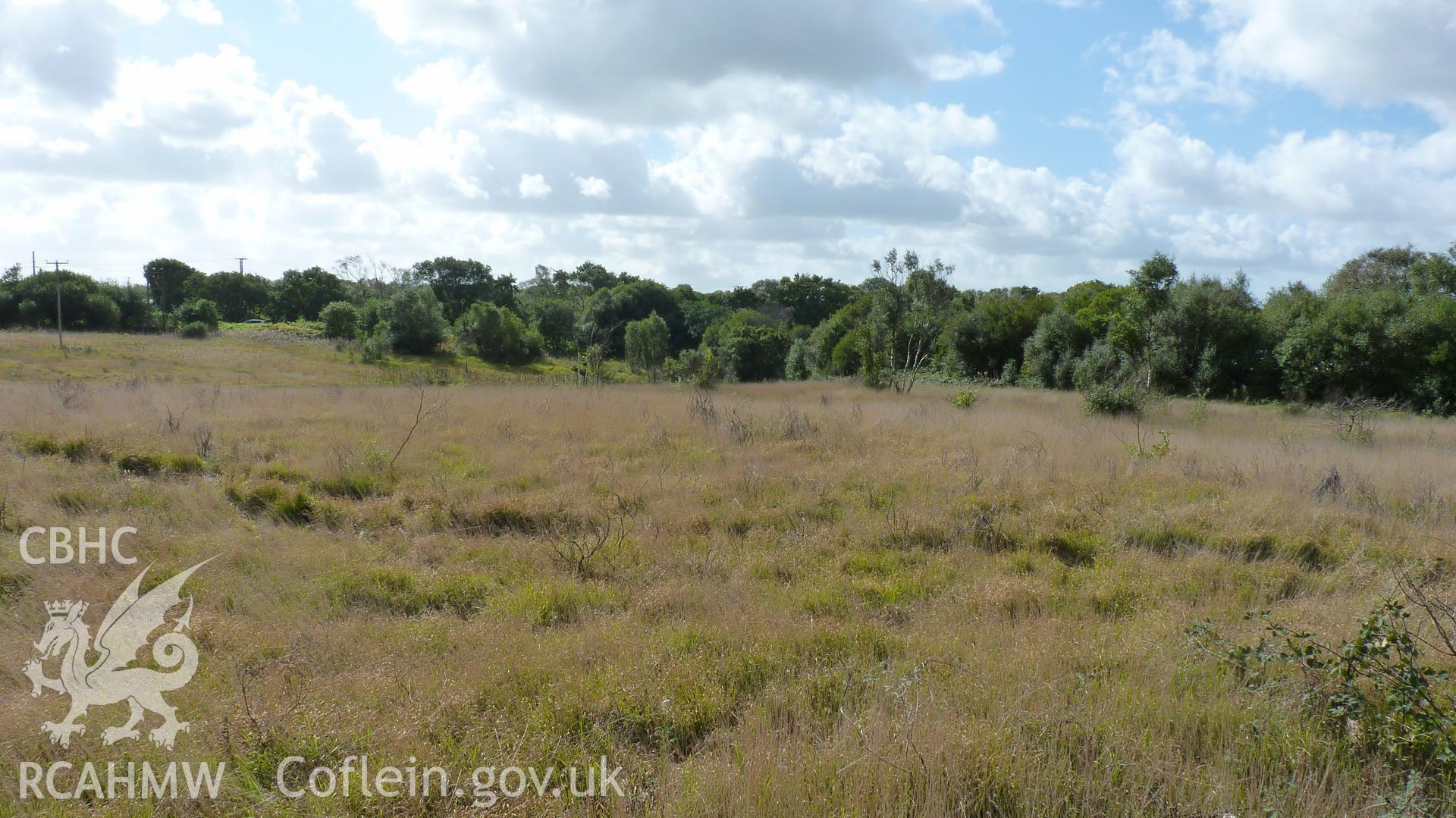 View from Carn Goch, looking southwest. Photographed during Setting Impact Assessment of Land off Phoenix Way, Garngoch Business Village, Swansea, carried out by Archaeology Wales, 2018. Project number P2631.