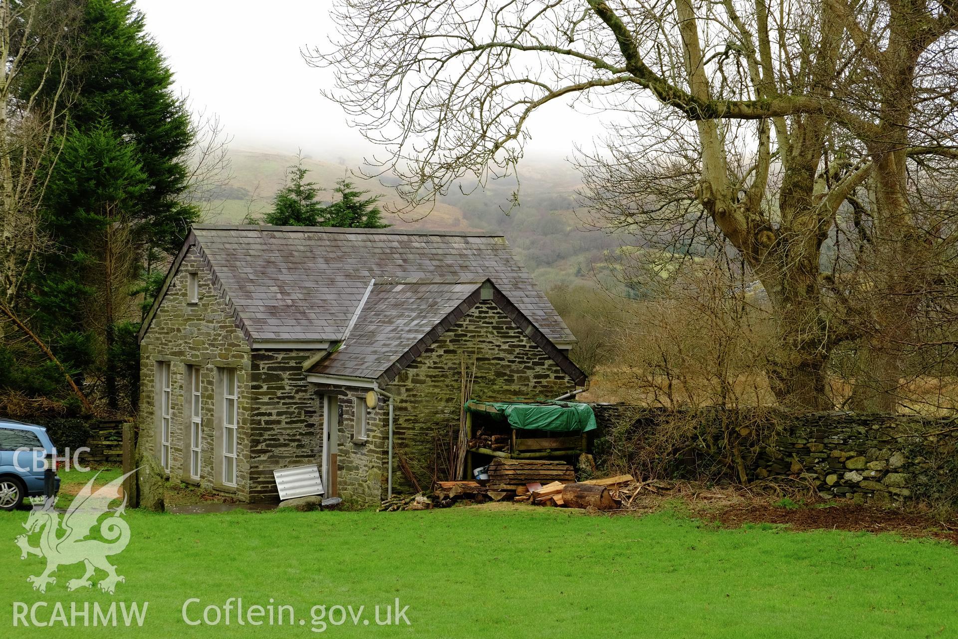 Colour photograph showing view looking south at Ty Mawr Dairy and Stables, Nantlle, produced by Richard Hayman 21st February 2017