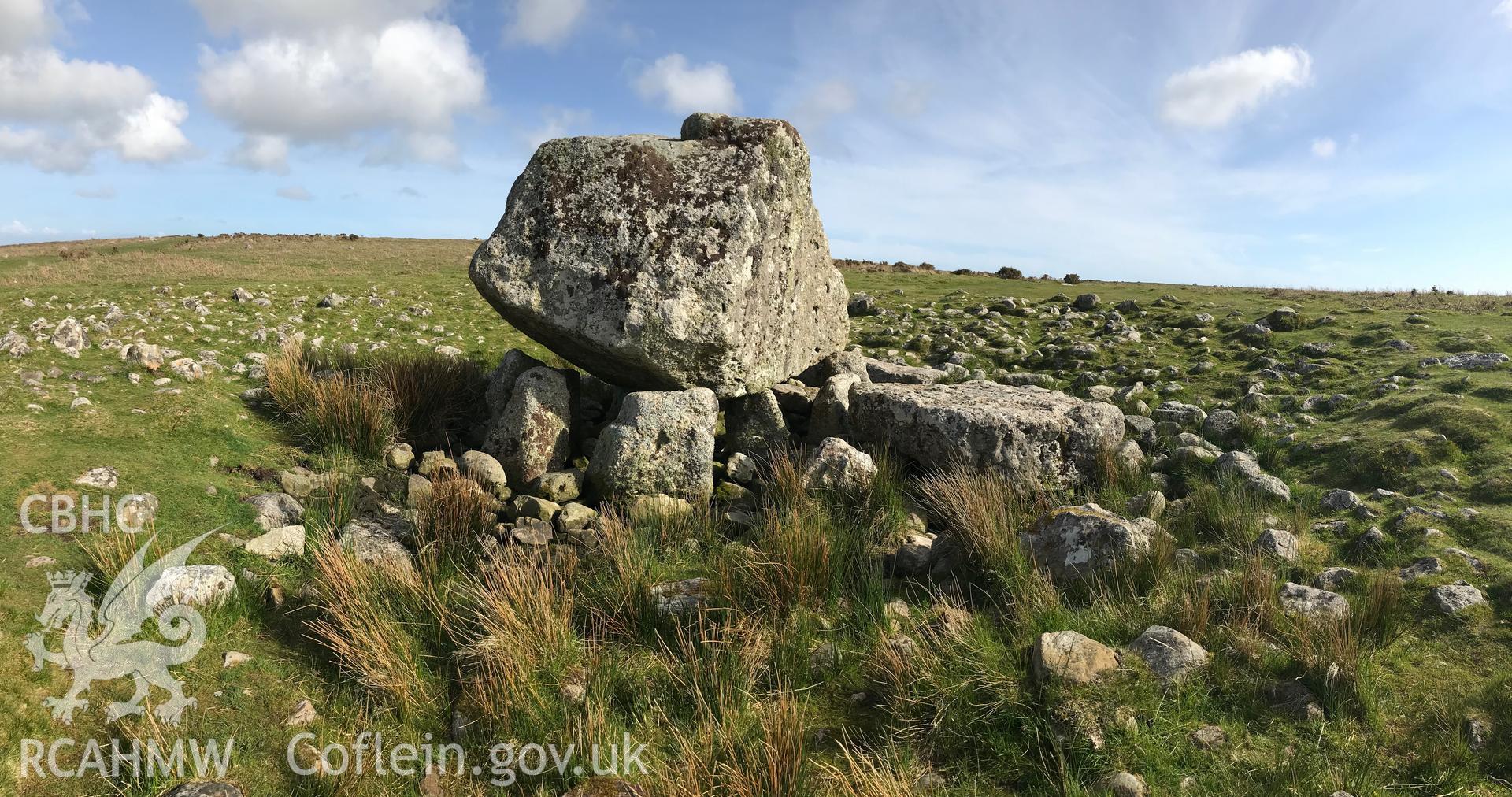 Colour photo showing Arthur's Stone Burial Chamber, taken by Paul R. Davis, 10th May 2018.