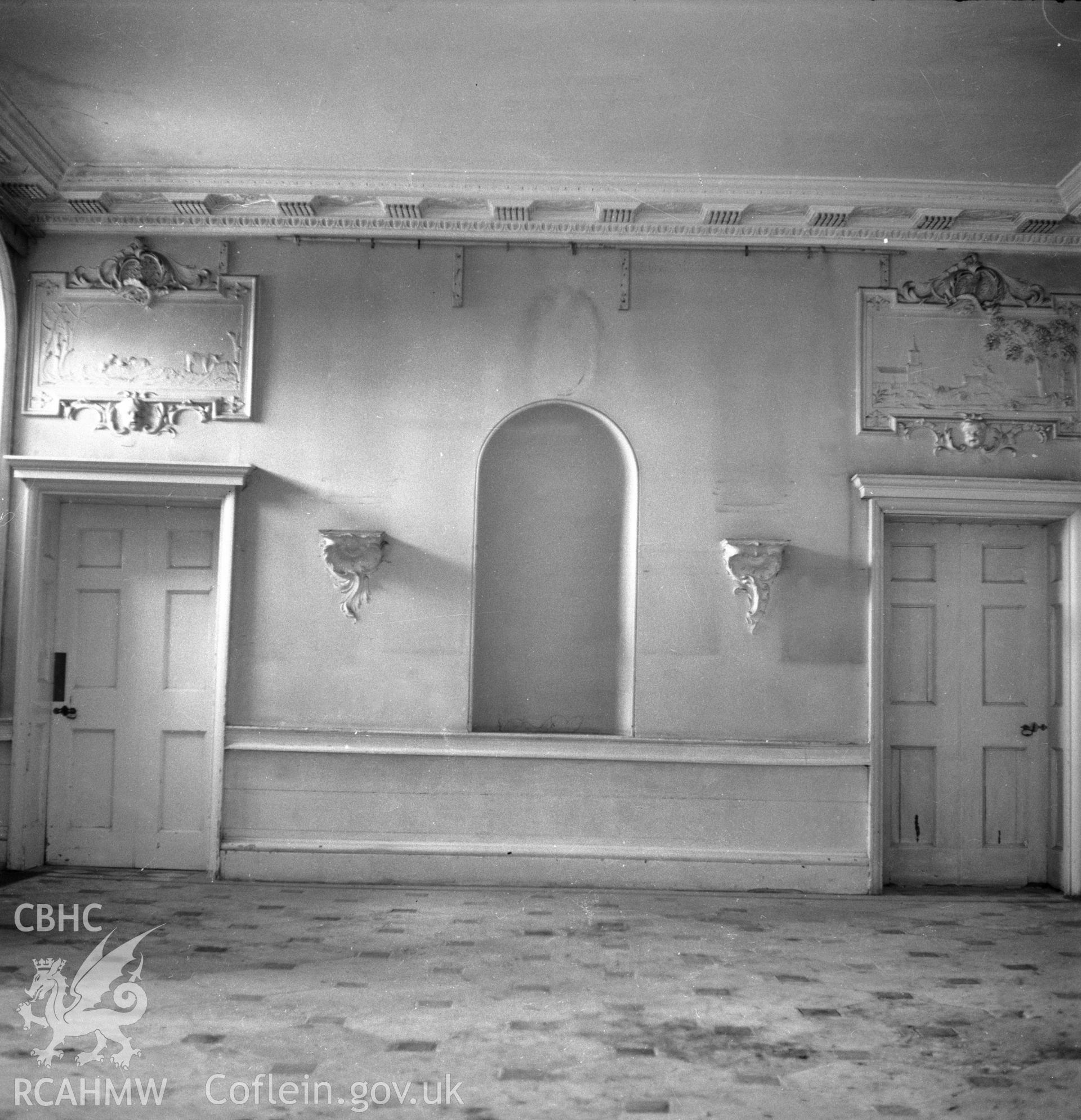 Digital copy of a black and white negative showing Coldbrook House, Abergavenny, June 1954.