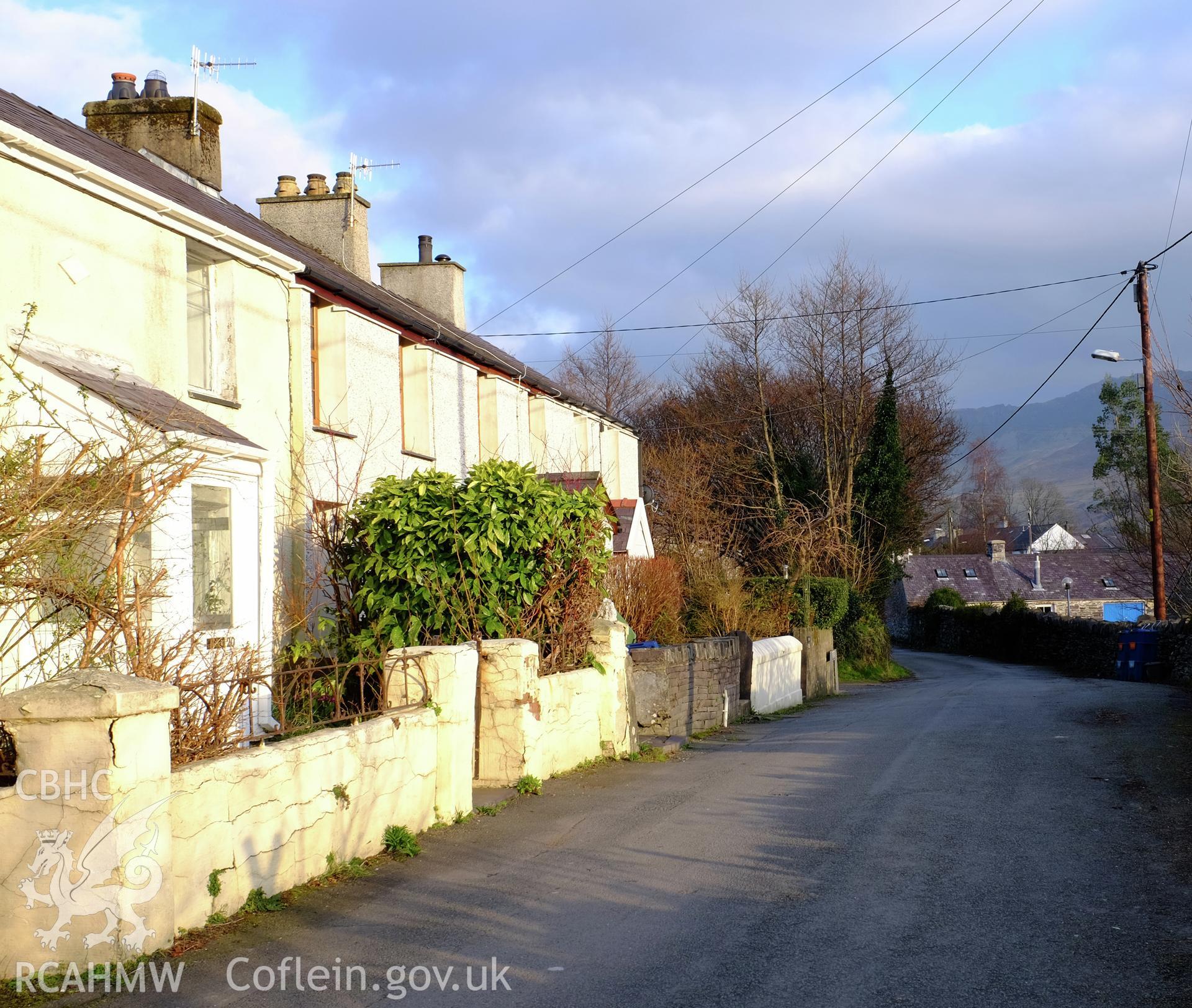 Colour photograph showing view looking east at Tai Nantlle, Nantlle produced by Richard Hayman 9th February 2017