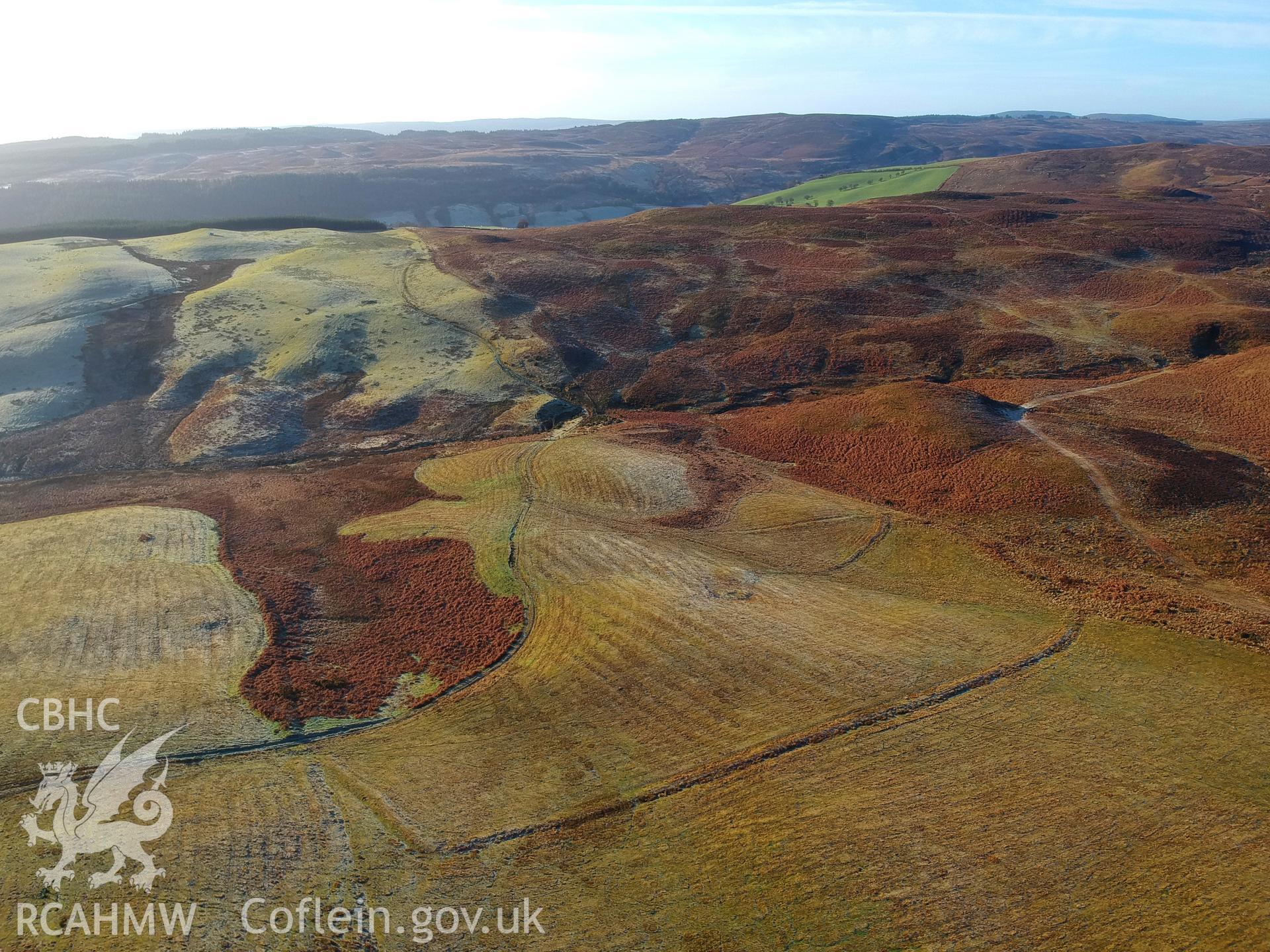 View of traditional site of a hospice, Llanwddyn. Colour photograph taken by Paul R. Davis on 2nd January 2019.