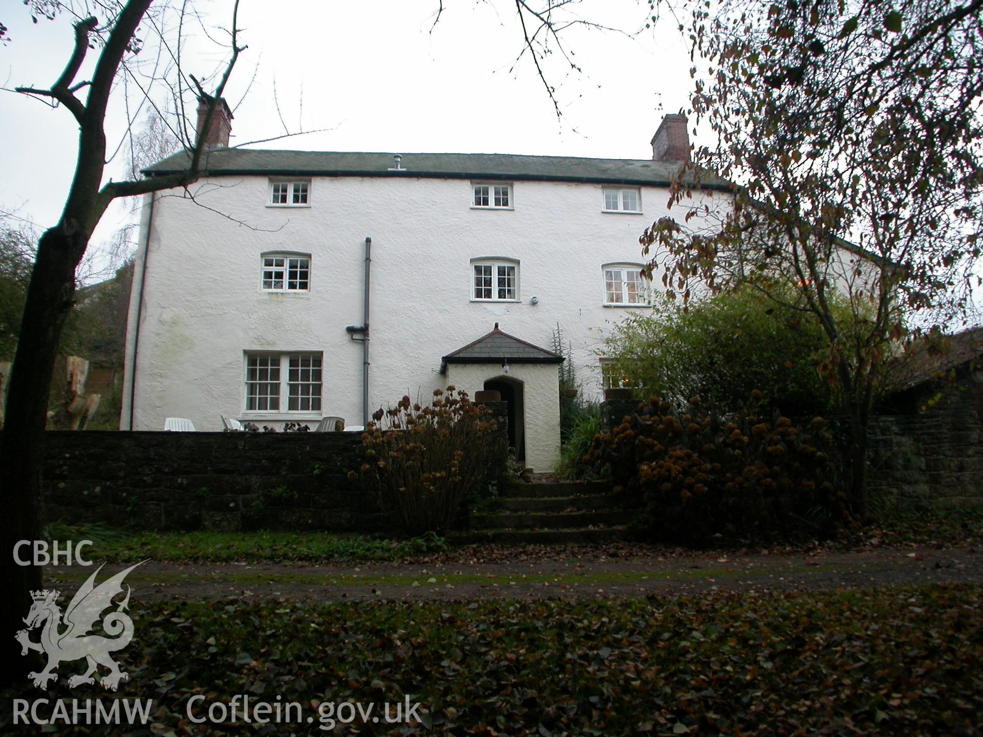 Photographic survey showing exterior of Church House, Mitchel Troy, by Geoff Ward, 2005.