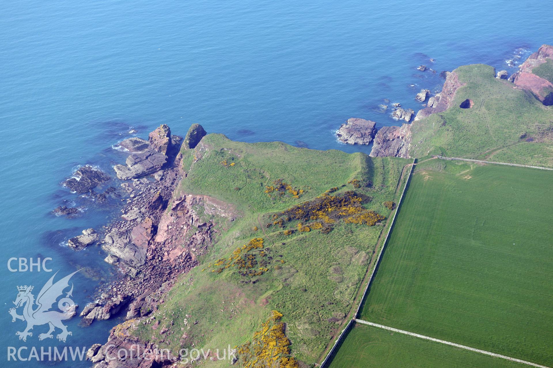 Aerial photography of Tower Point taken on 27th March 2017. Baseline aerial reconnaissance survey for the CHERISH Project. ? Crown: CHERISH PROJECT 2017. Produced with EU funds through the Ireland Wales Co-operation Programme 2014-2020. All material made freely available through the Open Government Licence.