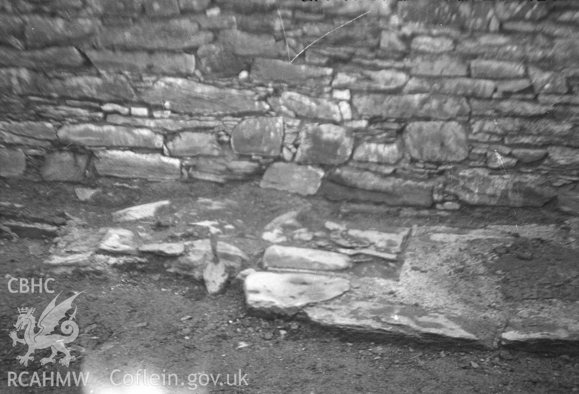 Digital copy of a nitrate negative showing view of Strata Florida taken by Leonard Monroe.