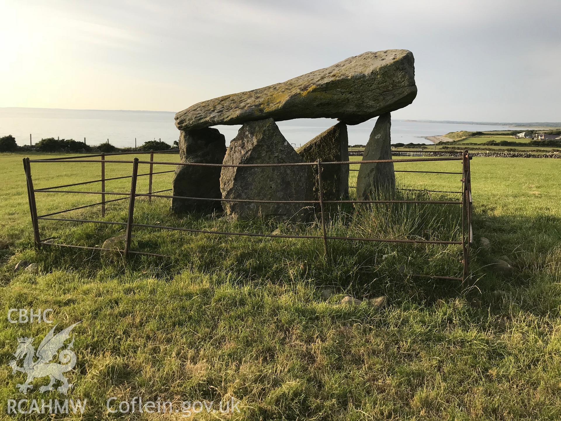 Colour photo showing Bachwen burial chamber taken by Paul R. Davis, 23rd June 2018.