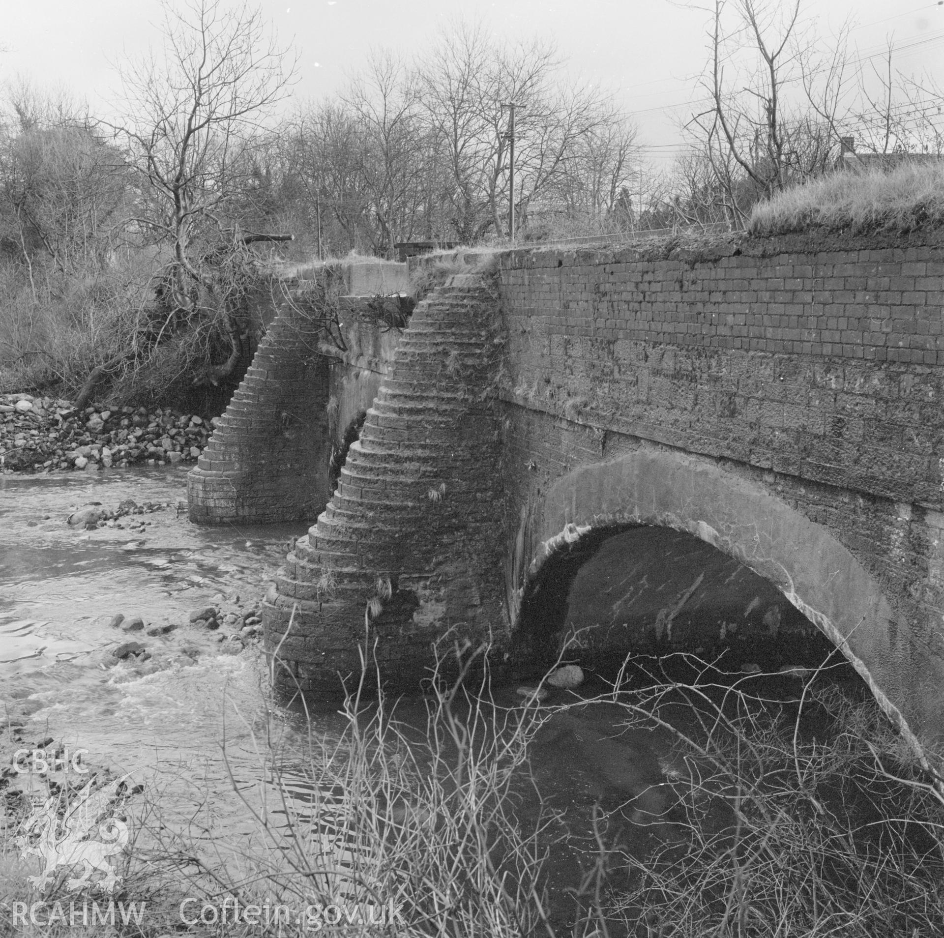 Digital copy of a black and white negative showing view of Ystalyfera Aqueduct, Swansea Canal.
