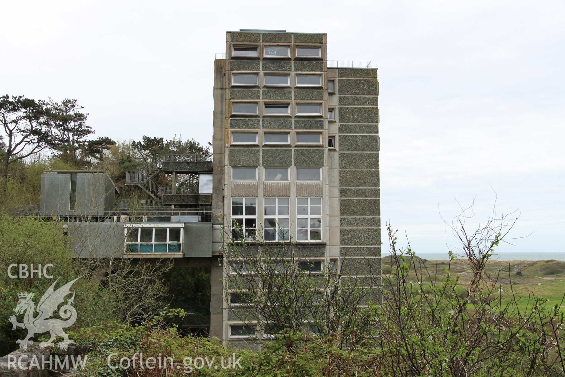 Accommodation block at Coleg Harlech, from North