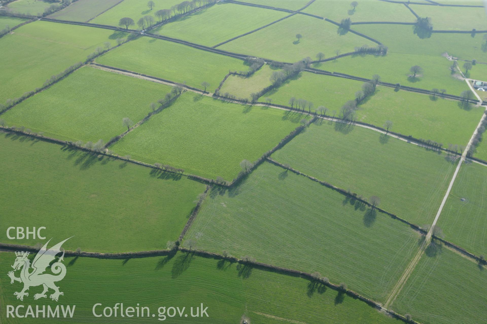 RCAHMW colour oblique aerial photograph of Hen Caerau, West Cilrhedyn. Taken on 13 April 2010 by Toby Driver