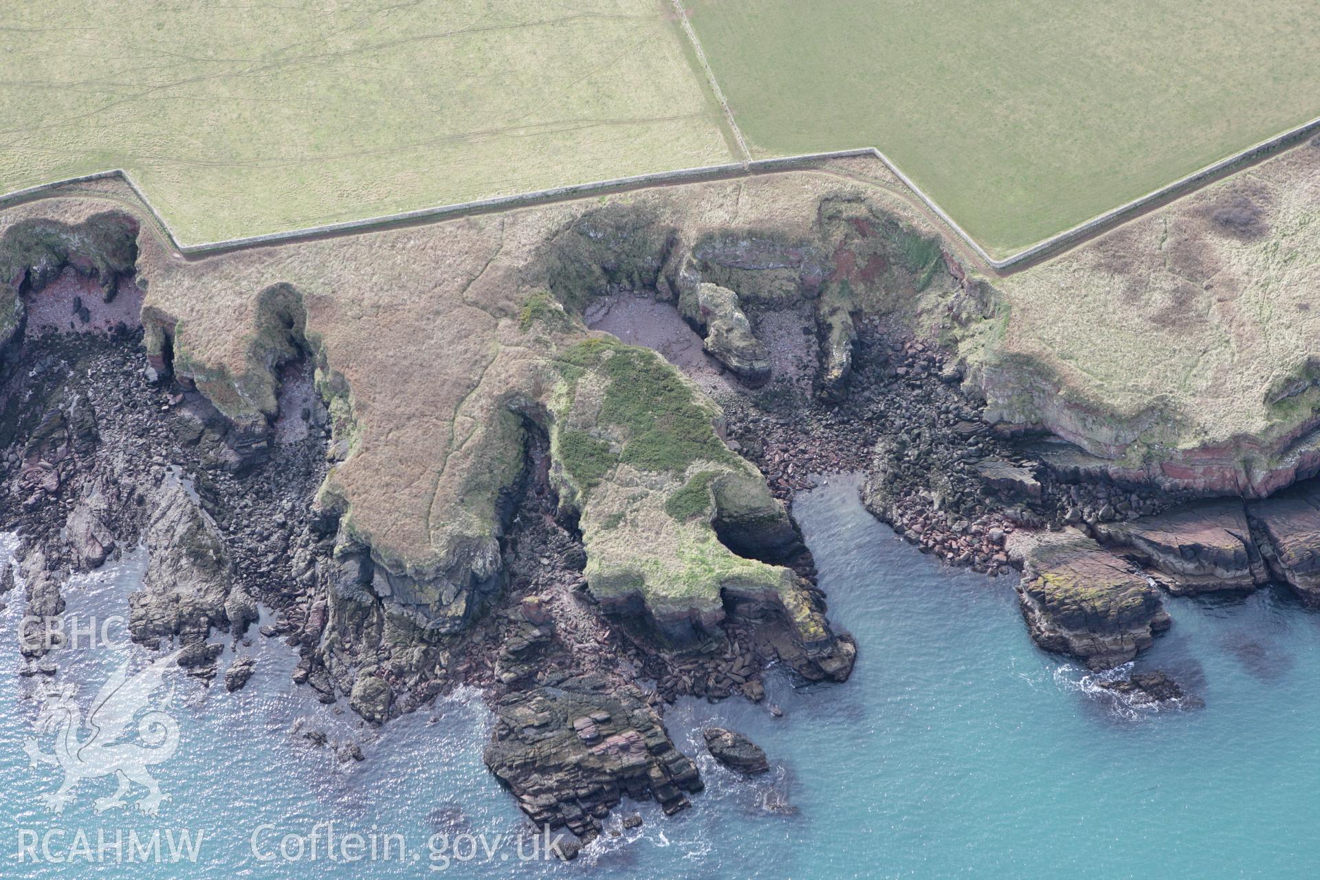 RCAHMW colour oblique aerial photograph of Castle Head Enclosure. Taken on 02 March 2010 by Toby Driver