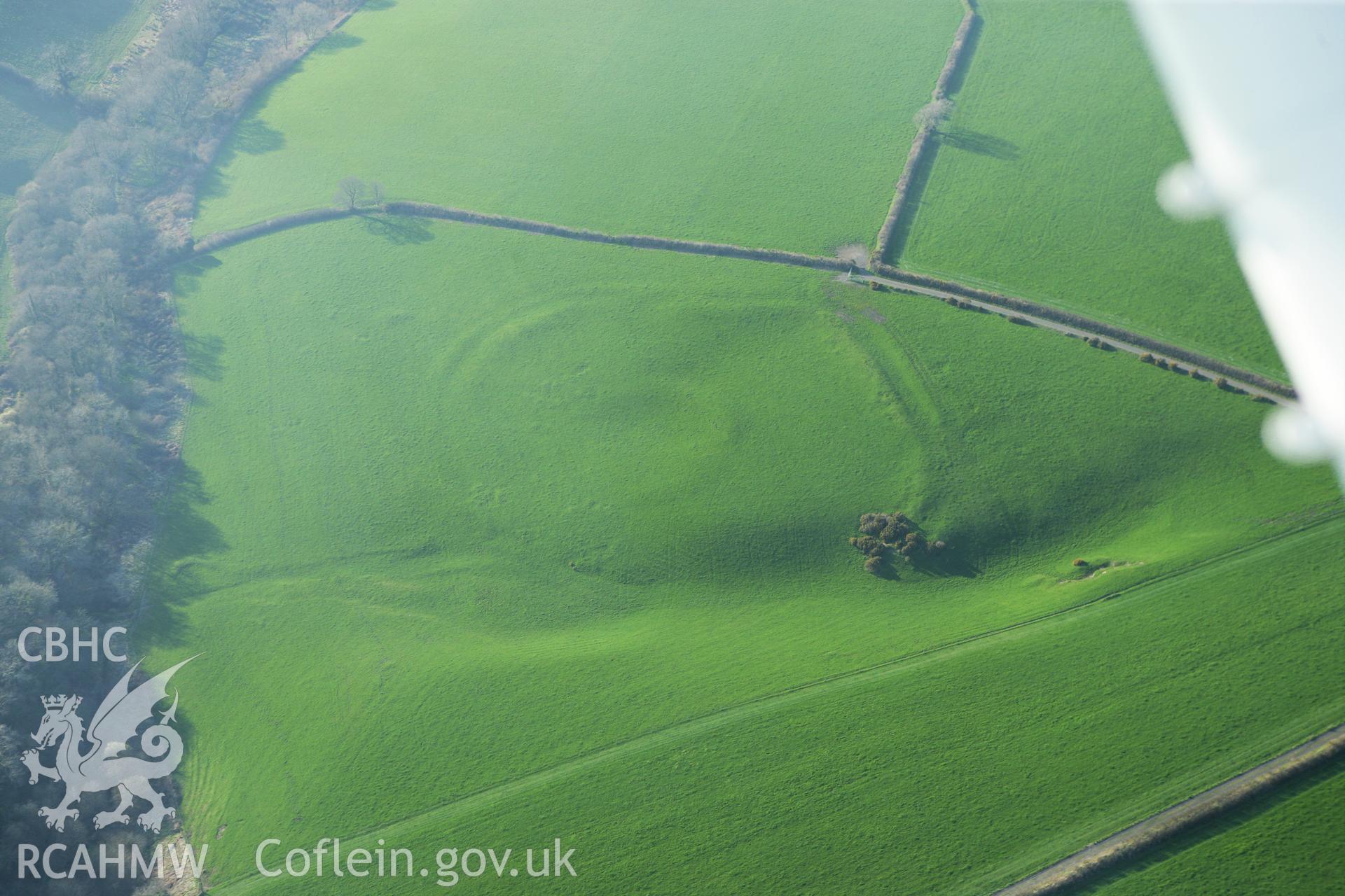 RCAHMW colour oblique aerial photograph of West Rath, Walton East. Taken on 13 April 2010 by Toby Driver