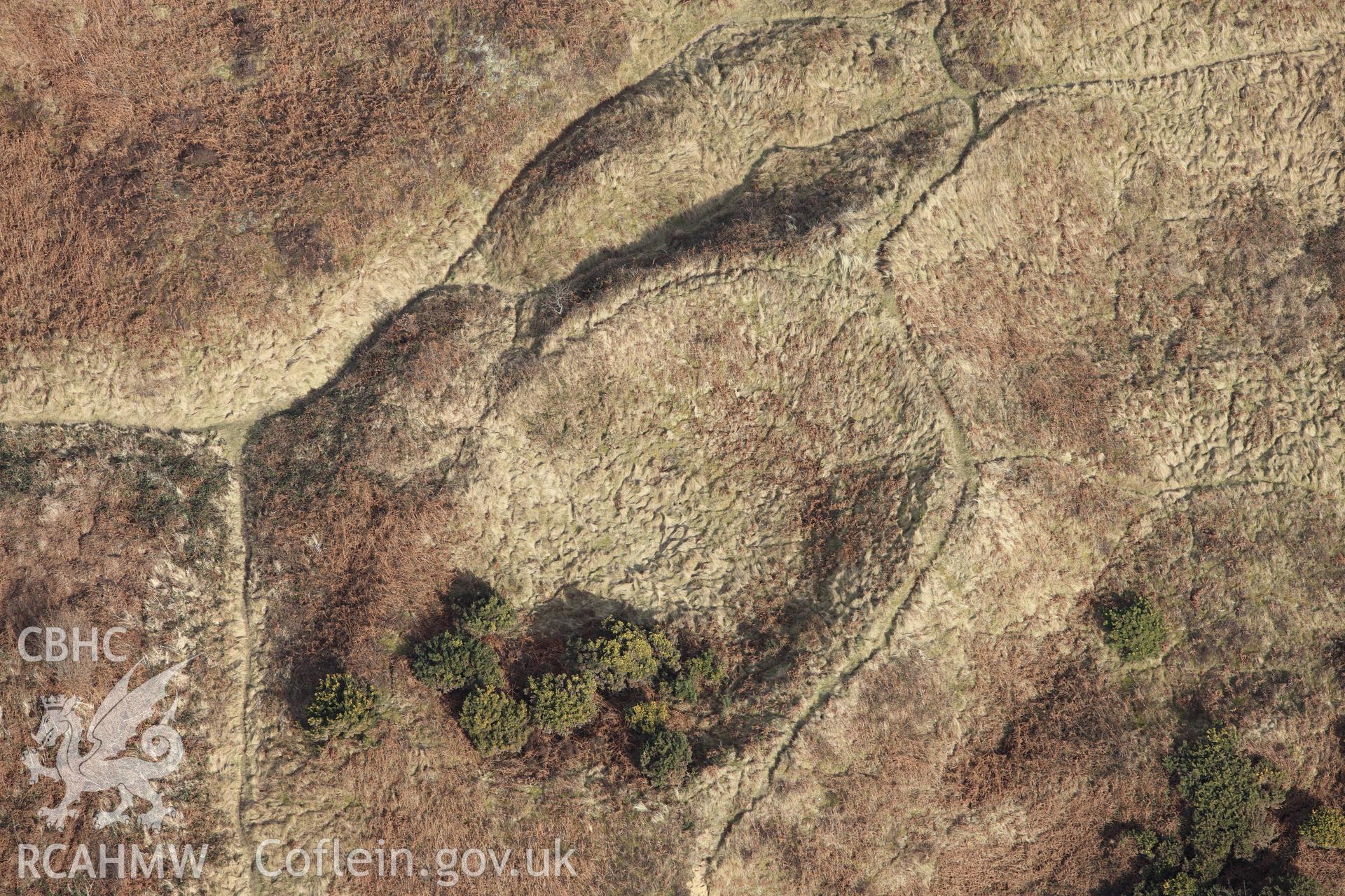 RCAHMW colour oblique photograph of Penmaen Burrows Deserted Settlement (presumed site of). Taken by Toby Driver on 02/03/2010.