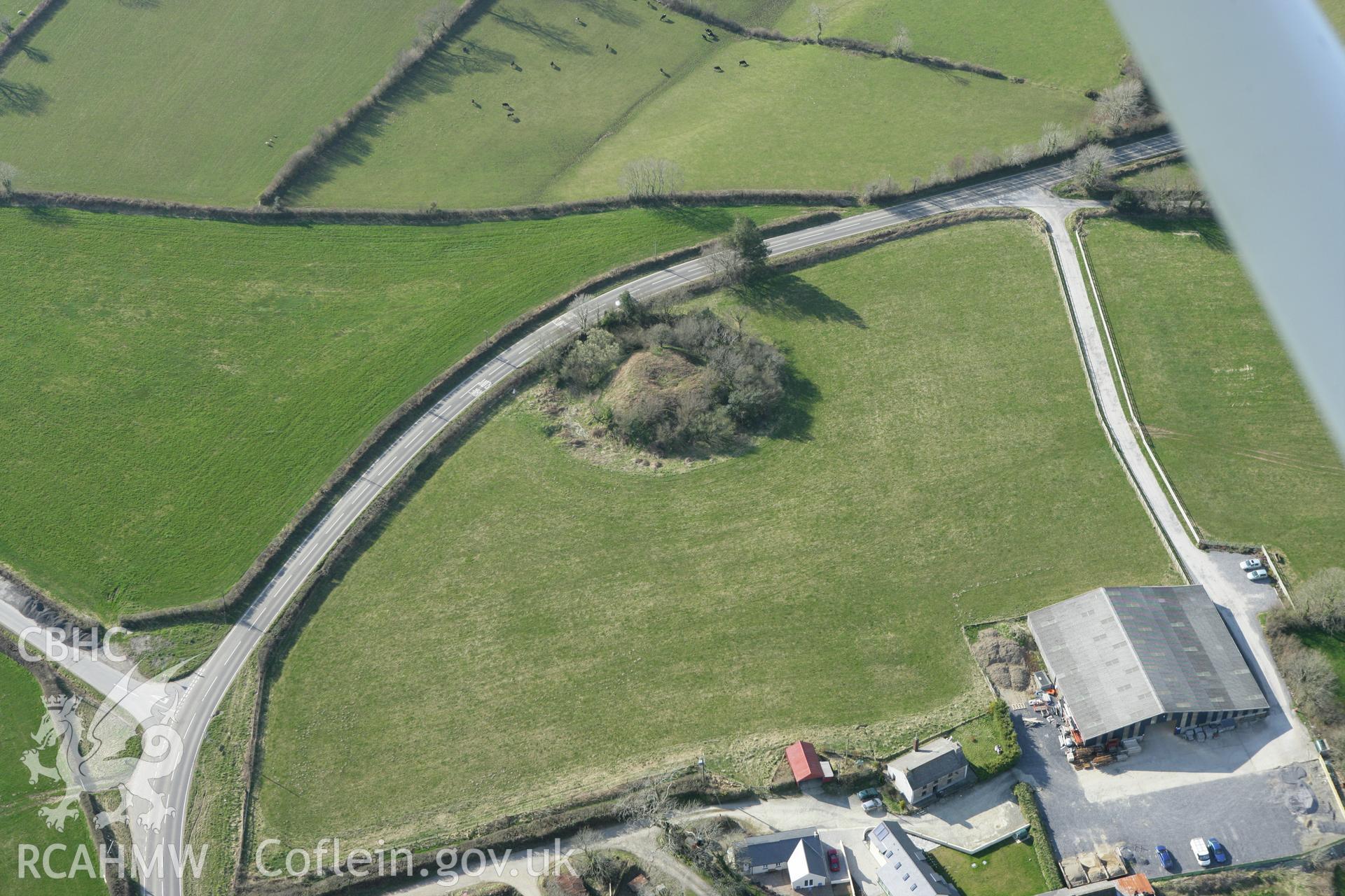 RCAHMW colour oblique aerial photograph of Tomenseba. Taken on 13 April 2010 by Toby Driver