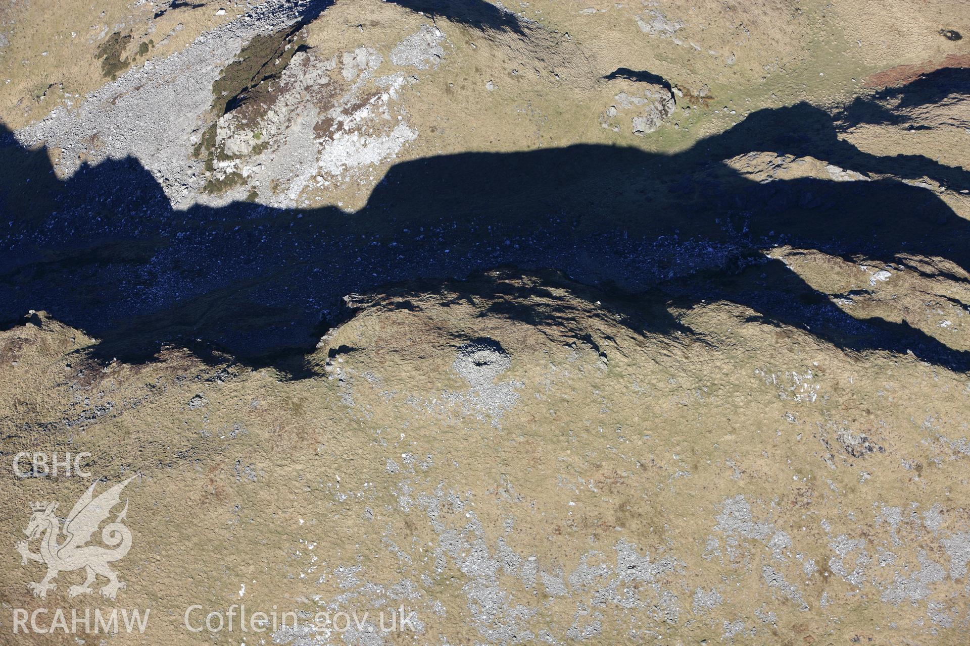 RCAHMW colour oblique photograph of Craig-y-aderyn cairn. Taken by Toby Driver on 08/03/2010.