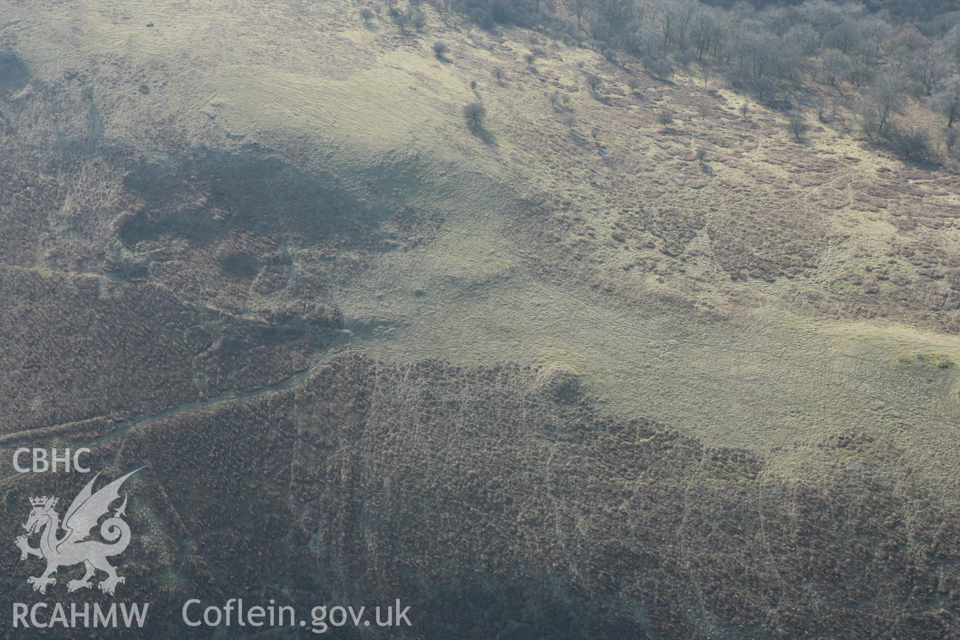 RCAHMW colour oblique photograph of Cwmbraith Round Cairn. Taken by Toby Driver on 11/03/2010.