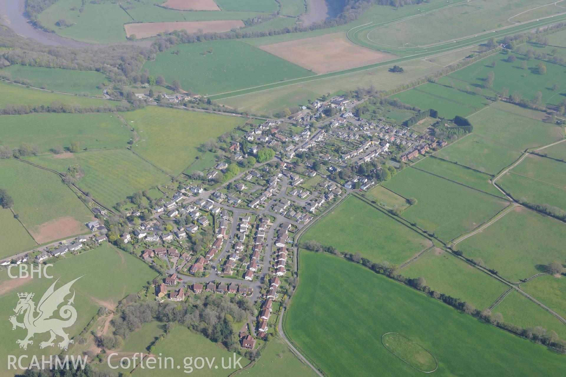 St Arvans. Oblique aerial photograph taken during the Royal Commission's programme of archaeological aerial reconnaissance by Toby Driver on 15th April 2015.