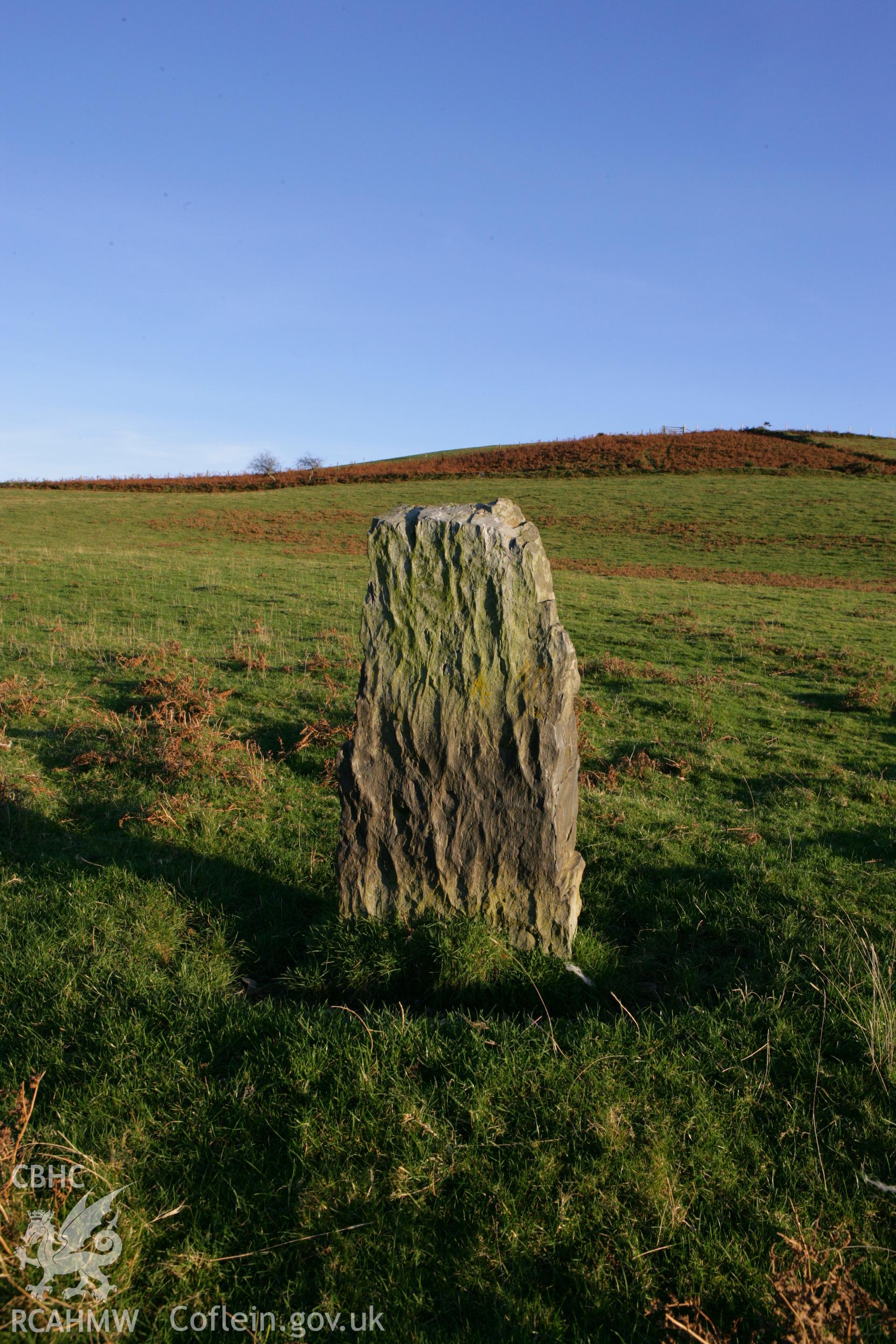 Photographic survey of standing stone pair in winter light, conducted on 15th November 2007.