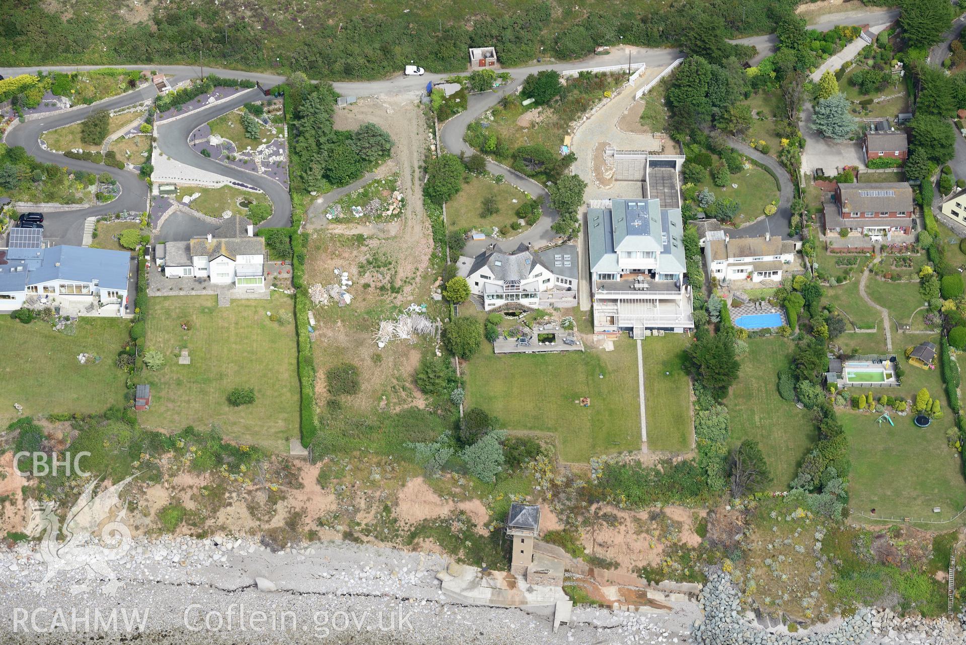 Llys Helyg Drive, Llandudno. Oblique aerial photograph taken during the Royal Commission's programme of archaeological aerial reconnaissance by Toby Driver on 30th July 2015.