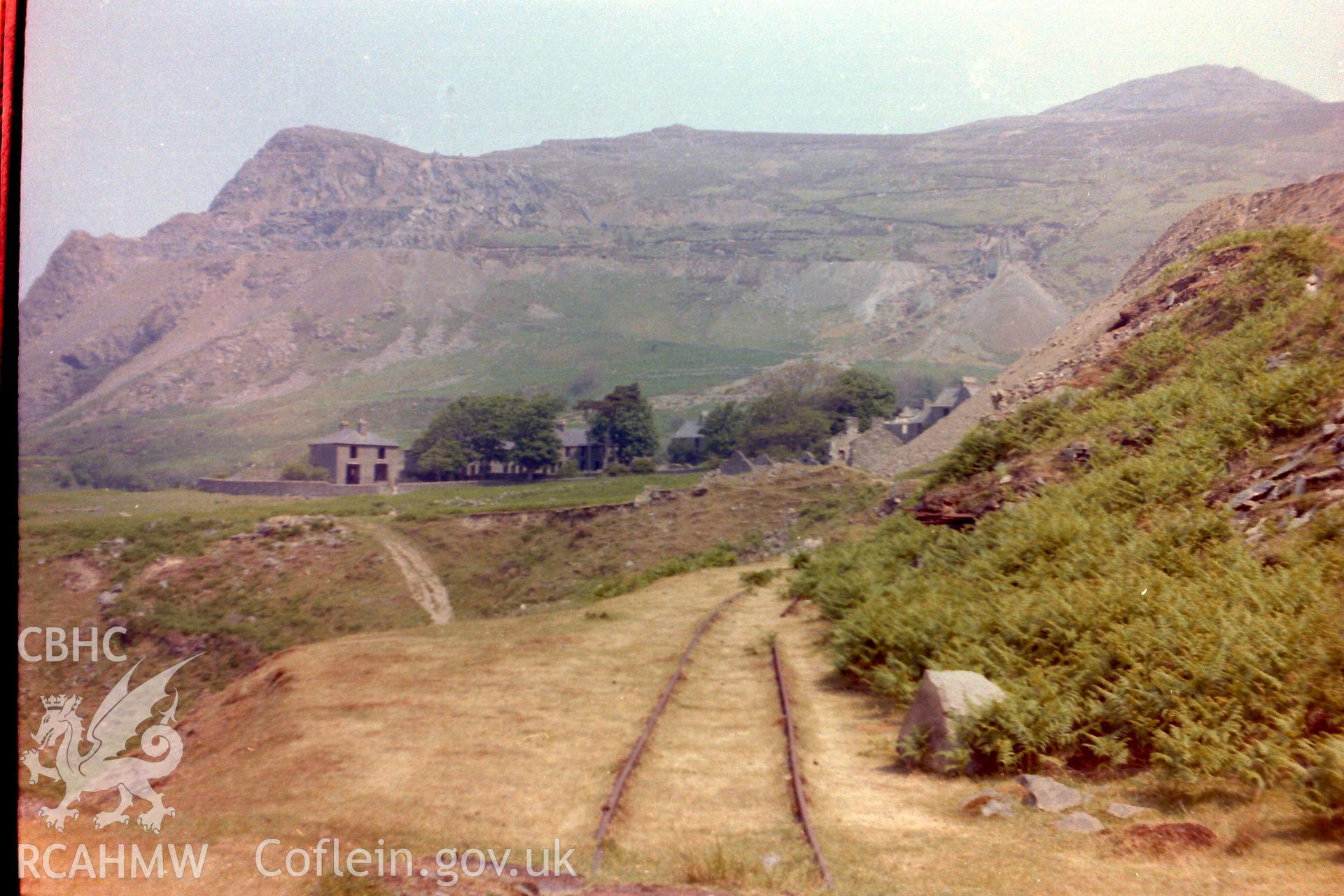 Digitised colour photograph of 'Y Plas' - the quarry managers' house at Porth-y-Nant. Produced during a Bachelor of Architecture dissertation: 'The Form & Architecture of Nineteenth Century Industrial Settlements in Rural Wales' by Martin Davies, 1979.