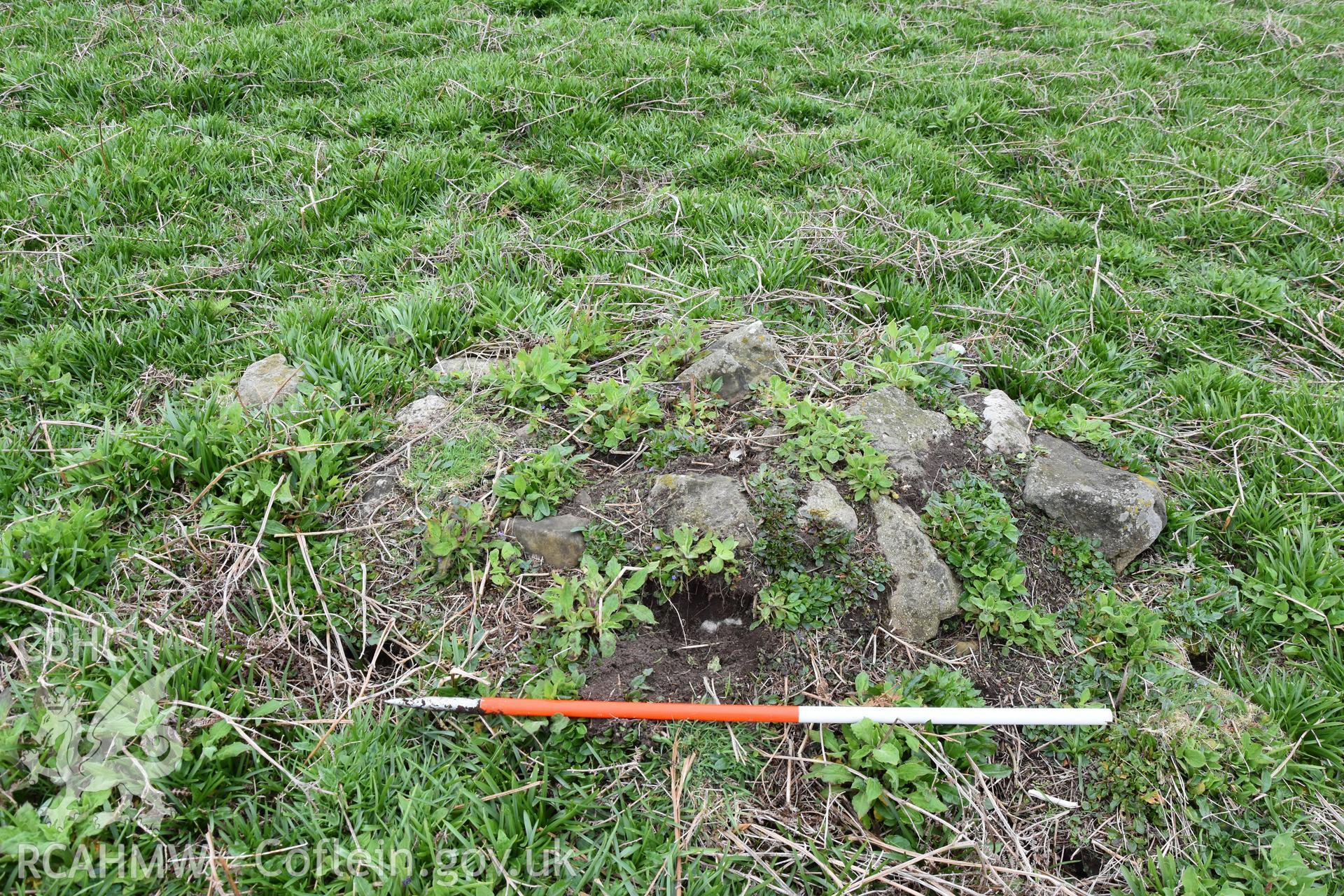 Skomer Island cairn group 1. Field survey 19 April 2018. Cairn A