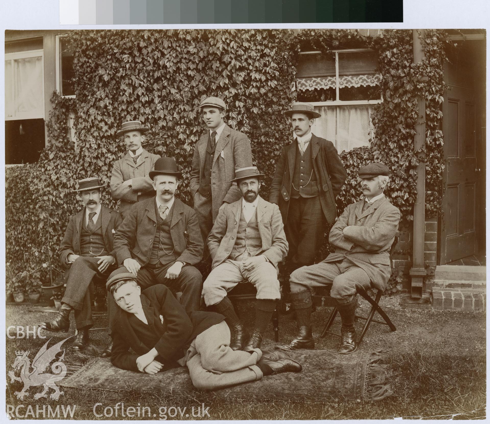 Digital copy of an albumen print from Edward Hubbard Collection showing group portrait.