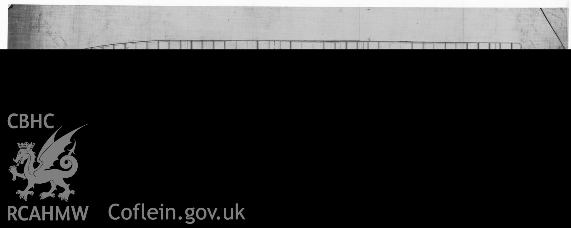 Copy of plan and elevation of Rolling Bridge from Dock no.1 Barry Railway. cat 41851. ref: Copy drawing 1-43. nprn 308595.