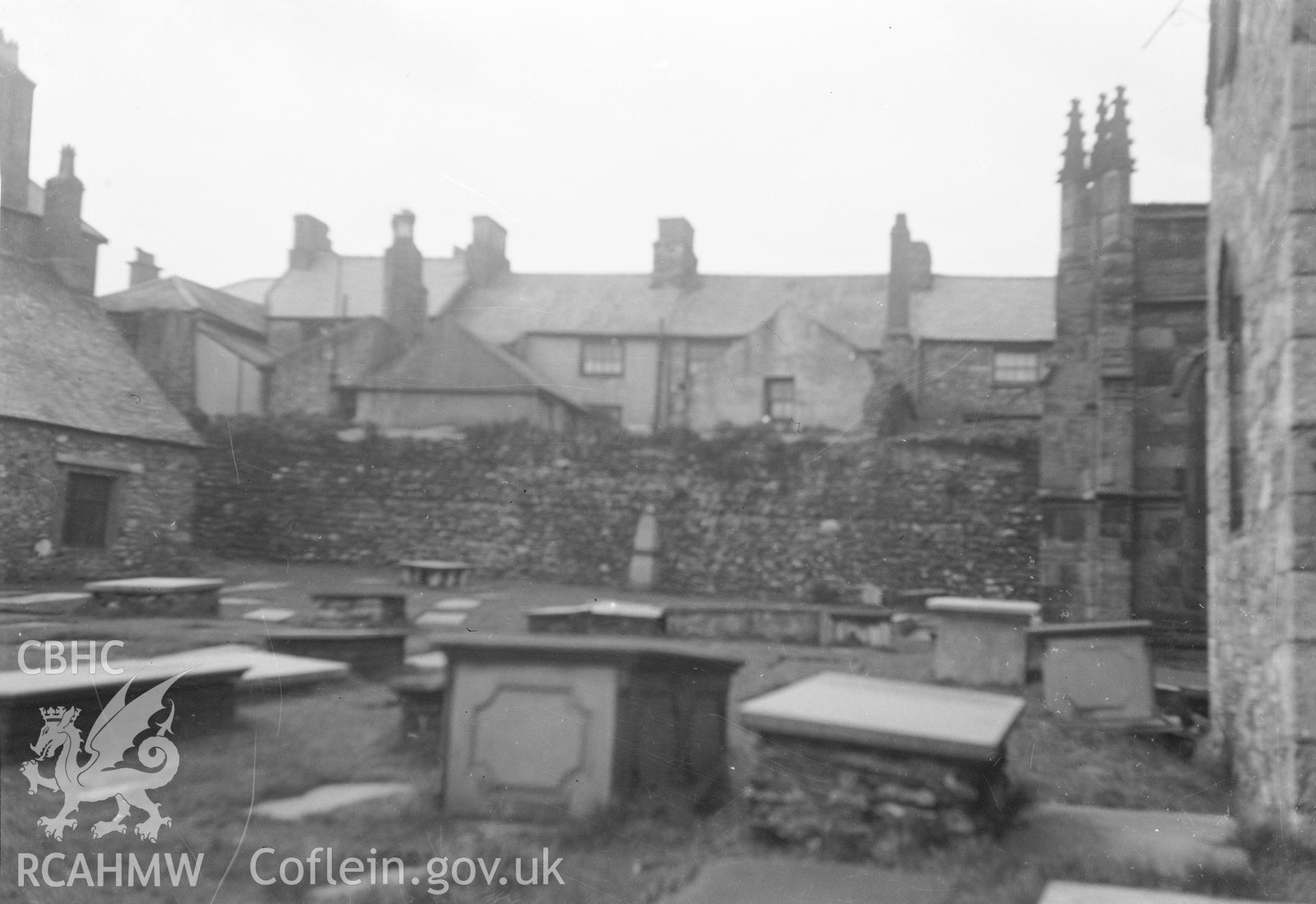 Digital copy of a nitrate negative showing view of Caer Gybi.