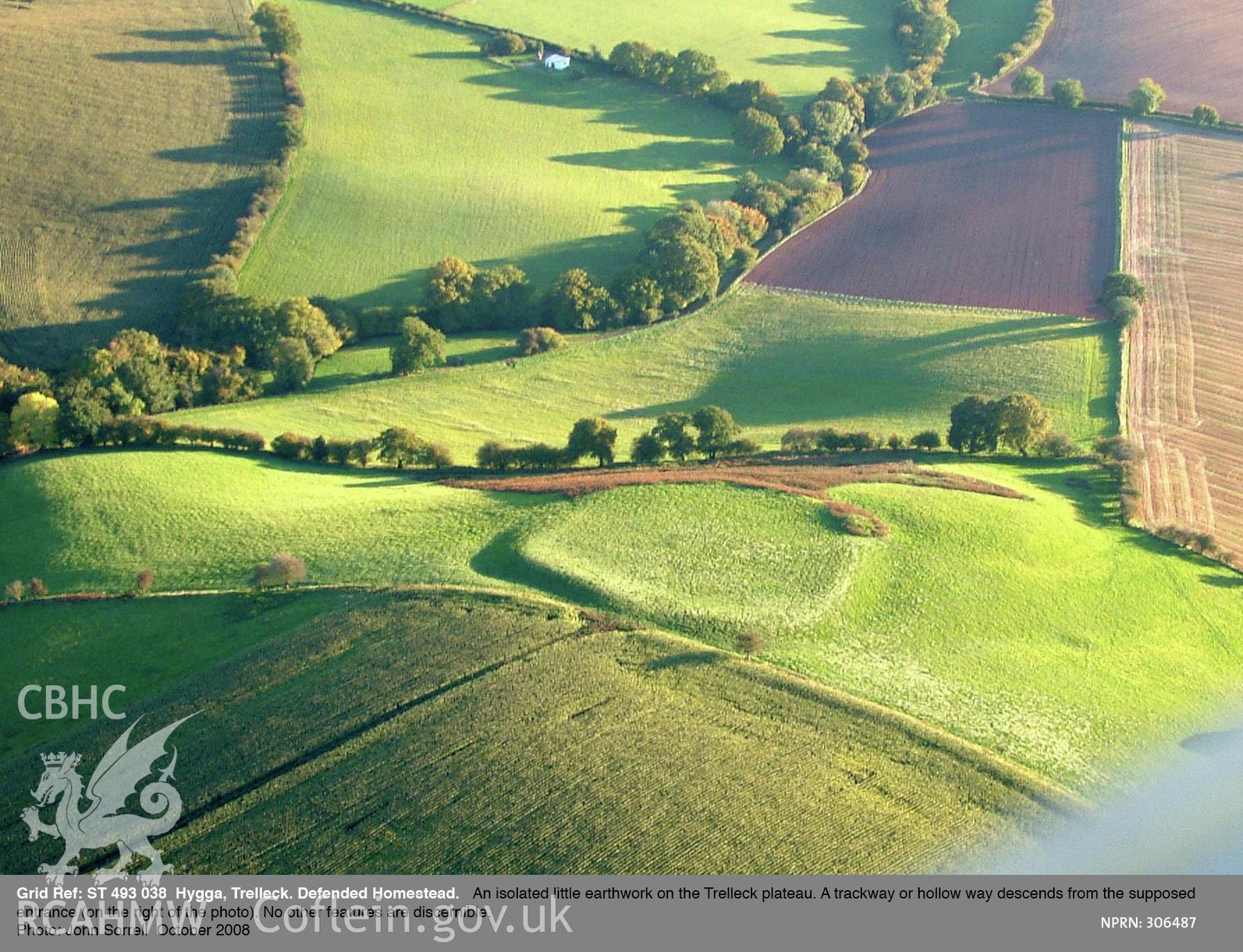 View of Hygga Ringwork, taken by John Sorrell, October 2008.