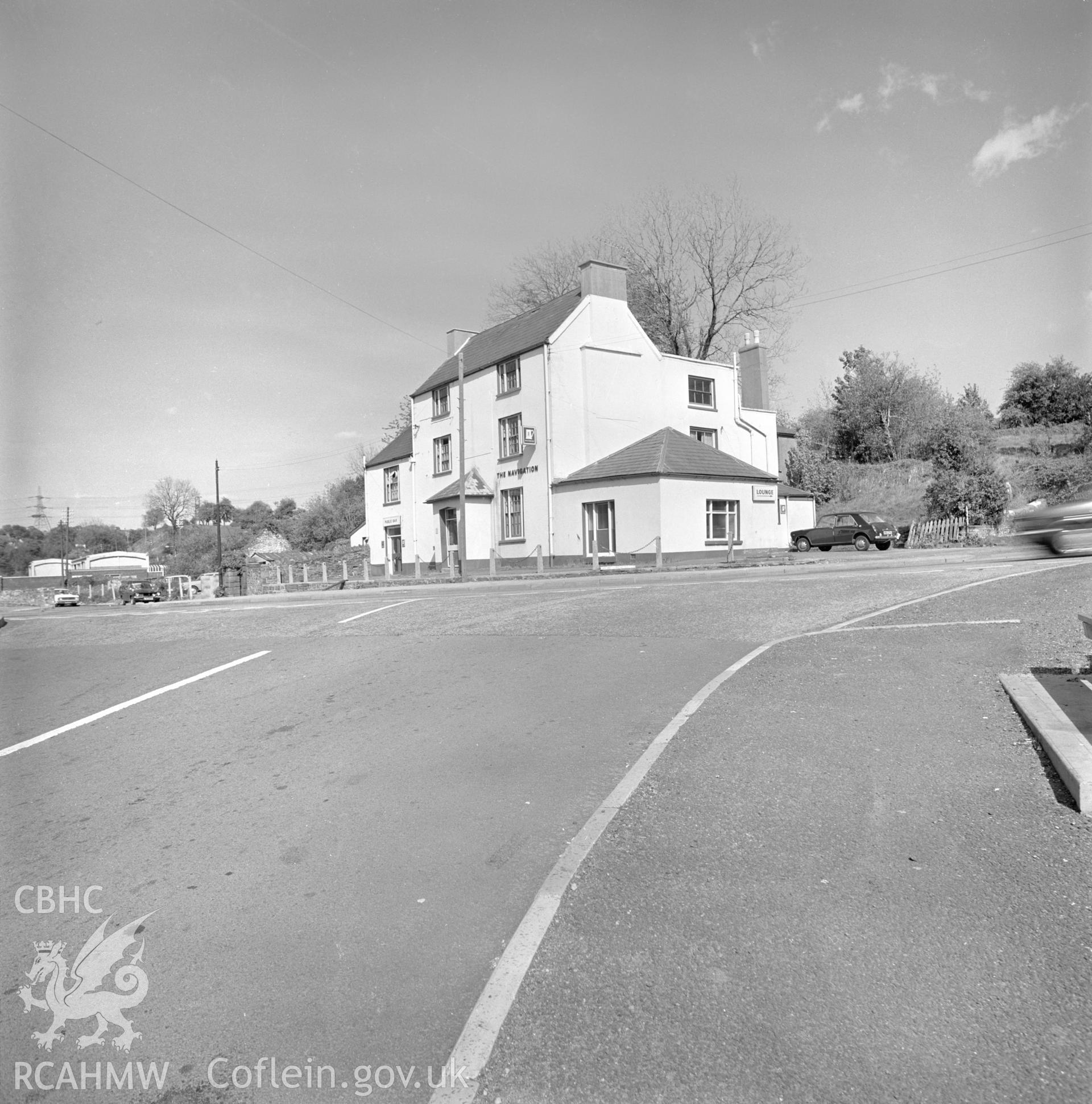 Digital copy of a black and white negative showing Navigation House, Abercynon, taken by RCAHMW.