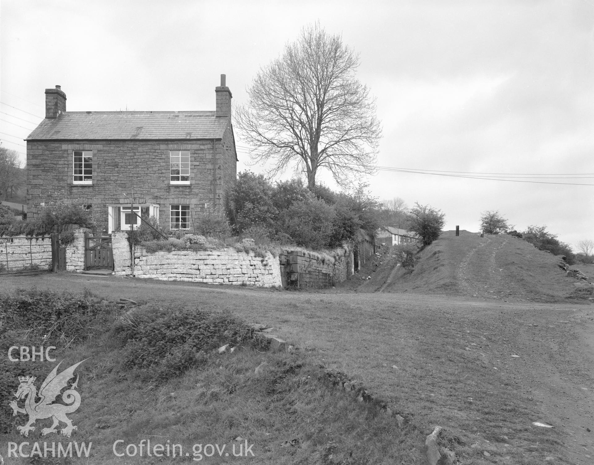 Digital copy of a view of Aberfan Lock House.