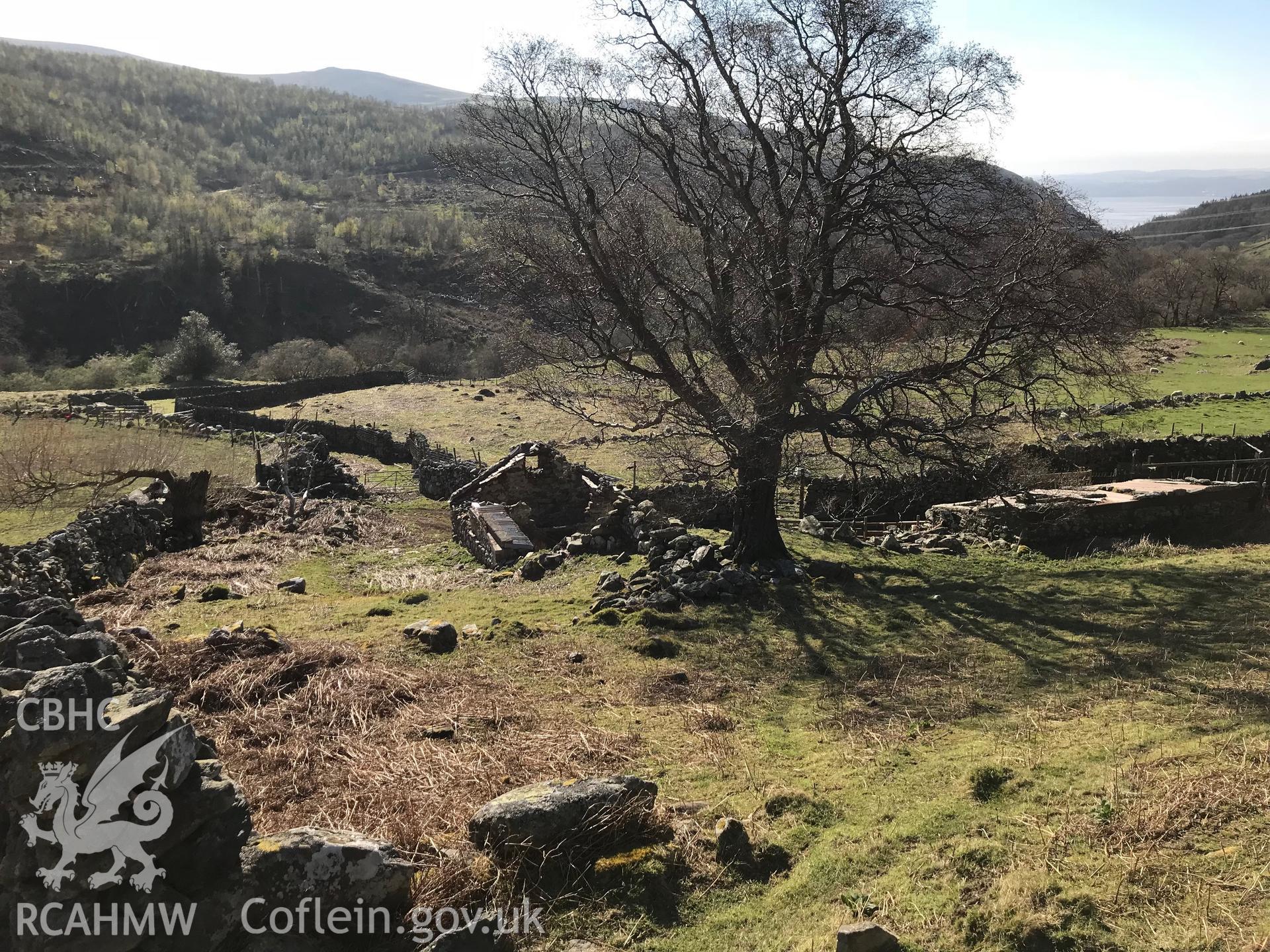 Colour photo showing view of Hafod-y-Celyn, Aber, taken by Paul R. Davis, 2018.