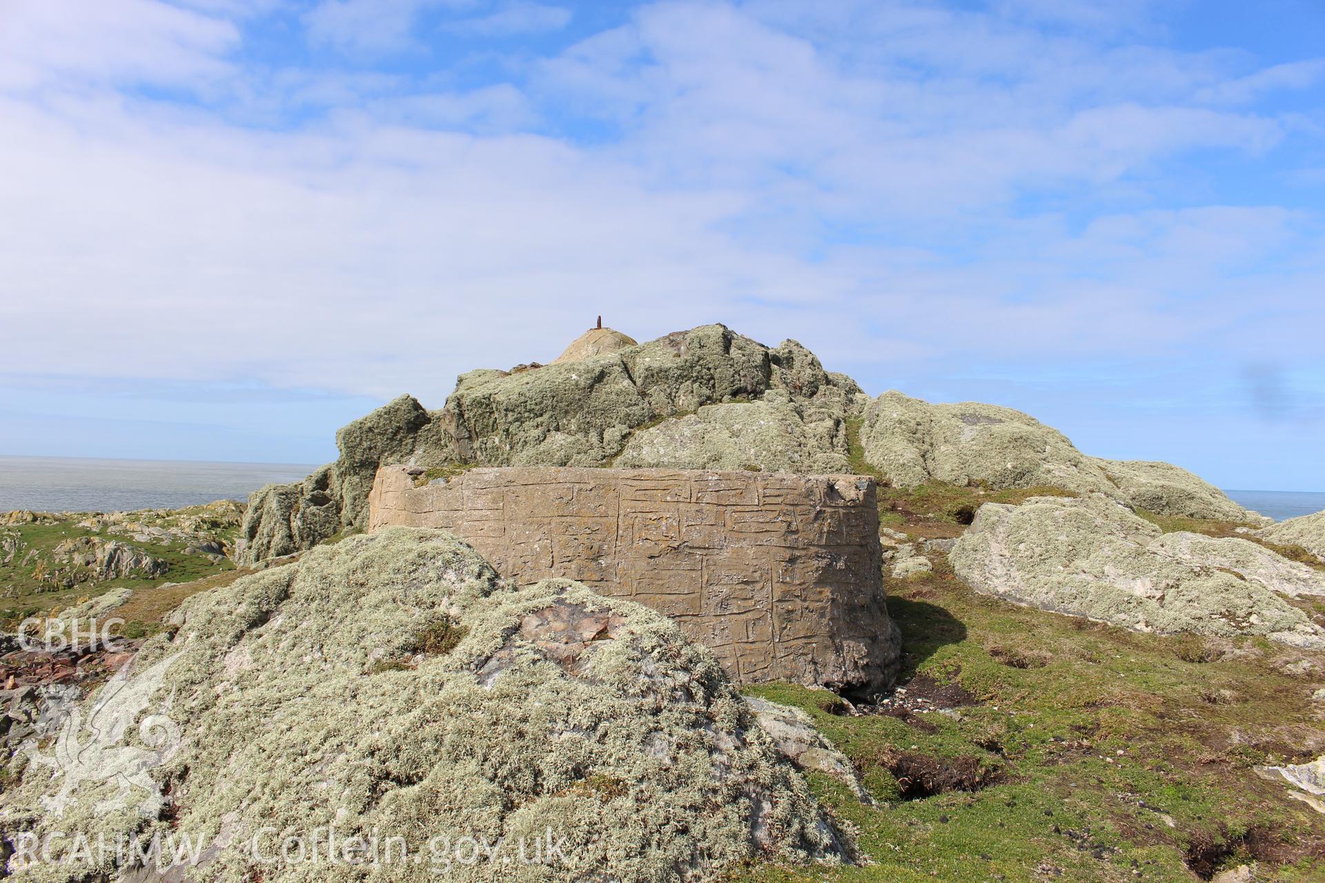 Skerries, Flagstaff Hill. Investigator's photographic survey for the CHERISH Project. ? Crown: CHERISH PROJECT 2018. Produced with EU funds through the Ireland Wales Co-operation Programme 2014-2020. All material made freely available through the Open Government Licence.