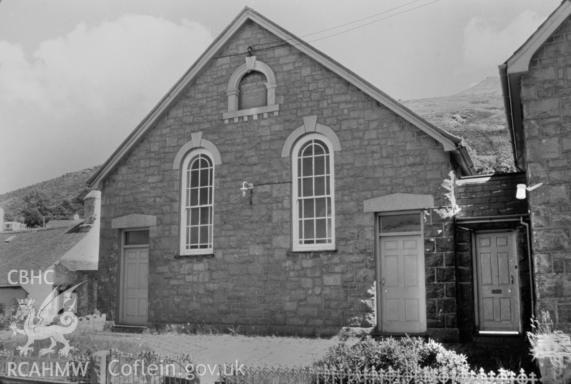 View of Seion Welsh Methodist Chapel, Gyrn Goch. ref. 970412/35. nprn 6784. Rosser Collection.