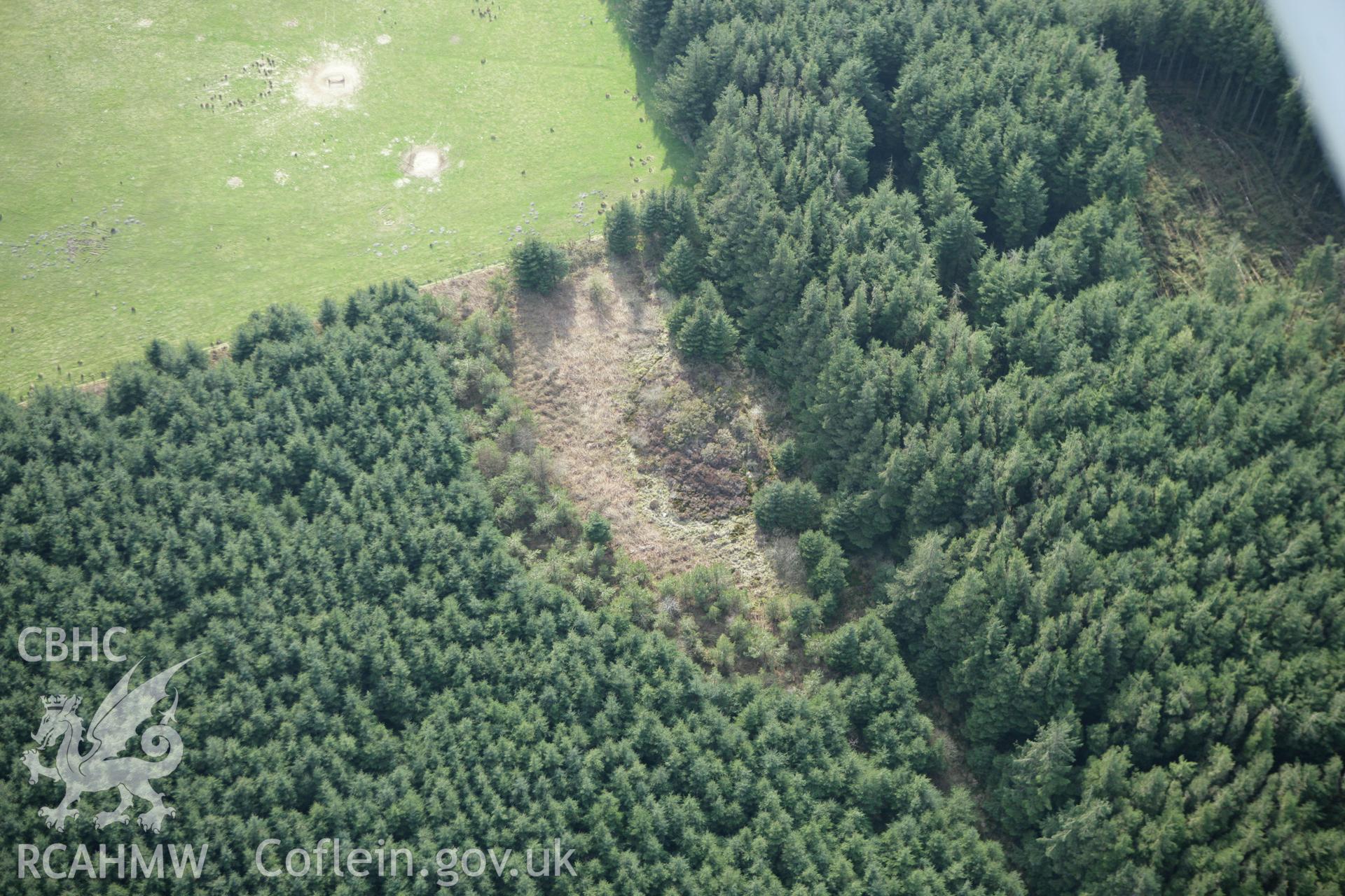 RCAHMW colour oblique aerial photograph of Crug-Bach. Taken on 13 April 2010 by Toby Driver