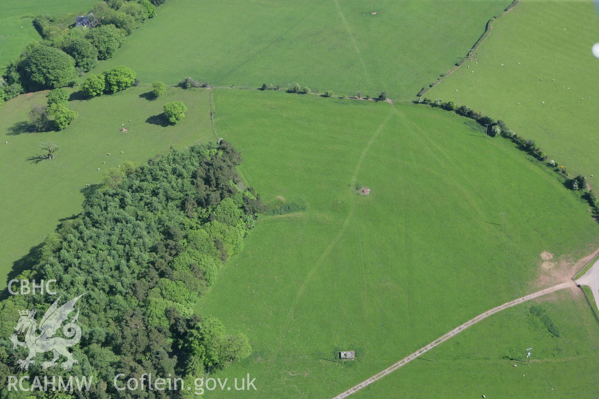 RCAHMW colour oblique photograph of Gaer Hill Camp, Penterry. Taken by Toby Driver on 24/05/2010.