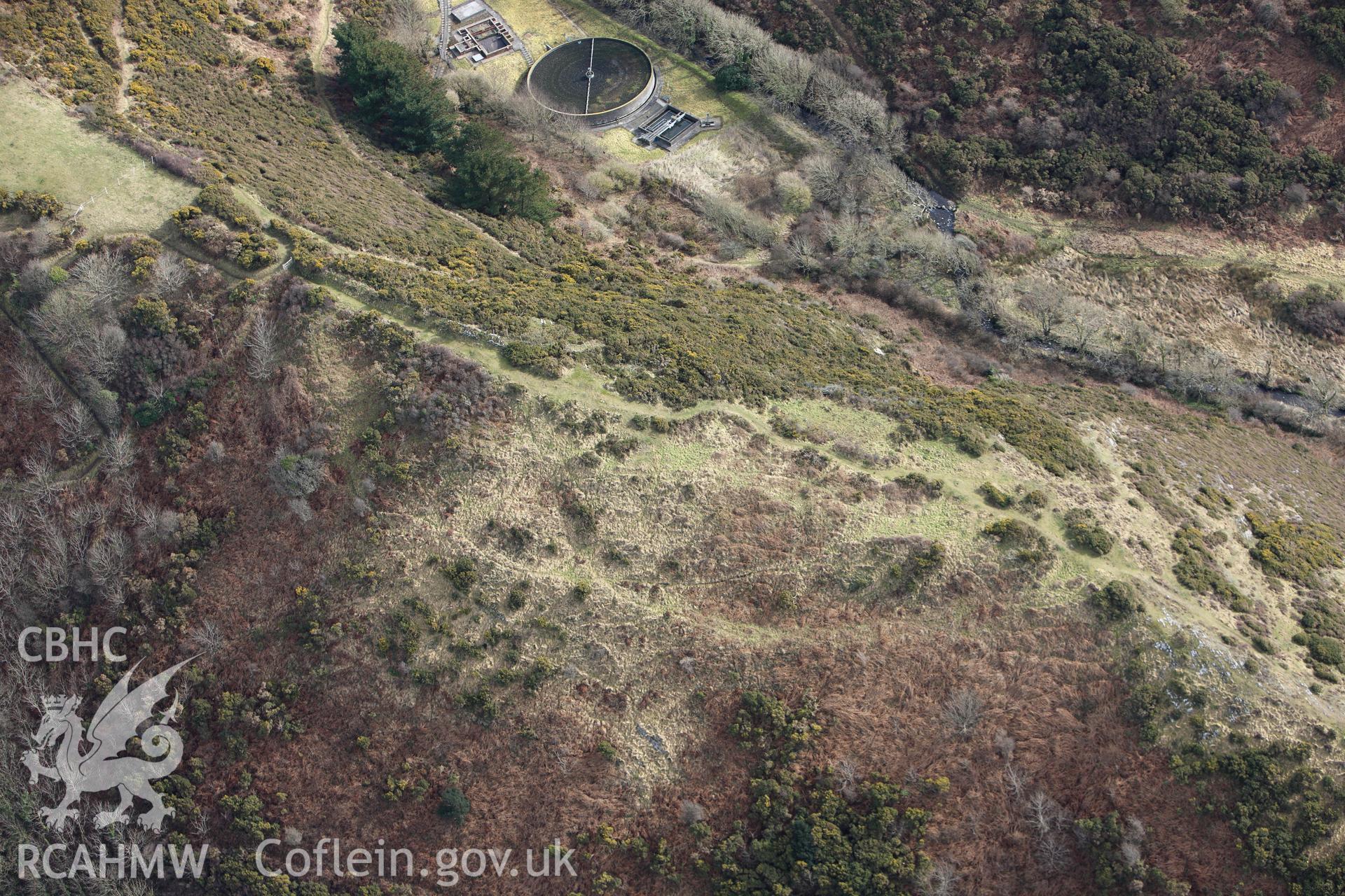 RCAHMW colour oblique aerial photograph of Gribin Hillfort, Solva. Taken on 02 March 2010 by Toby Driver