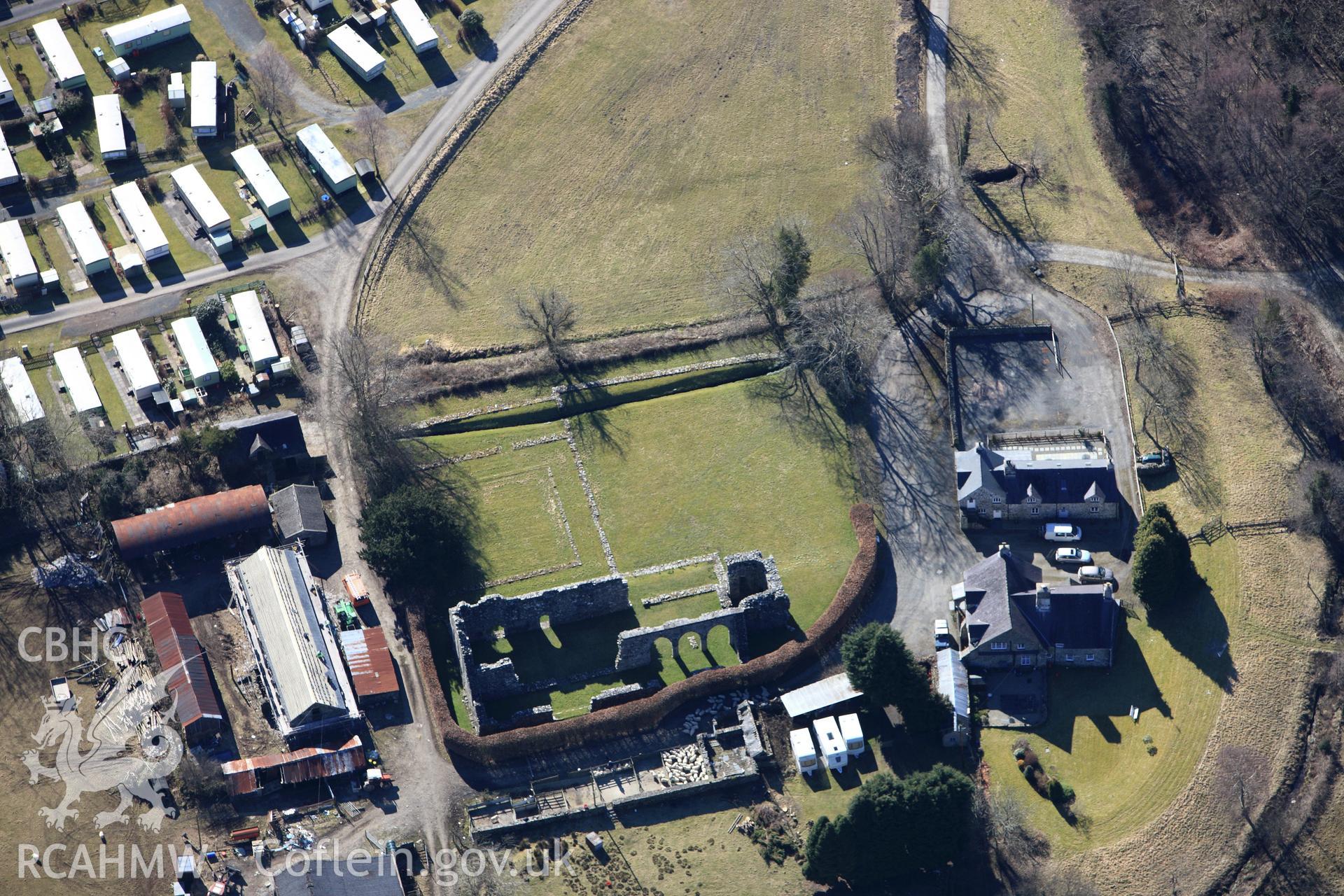 RCAHMW colour oblique photograph of Cymer Abbey. Taken by Toby Driver on 08/03/2010.