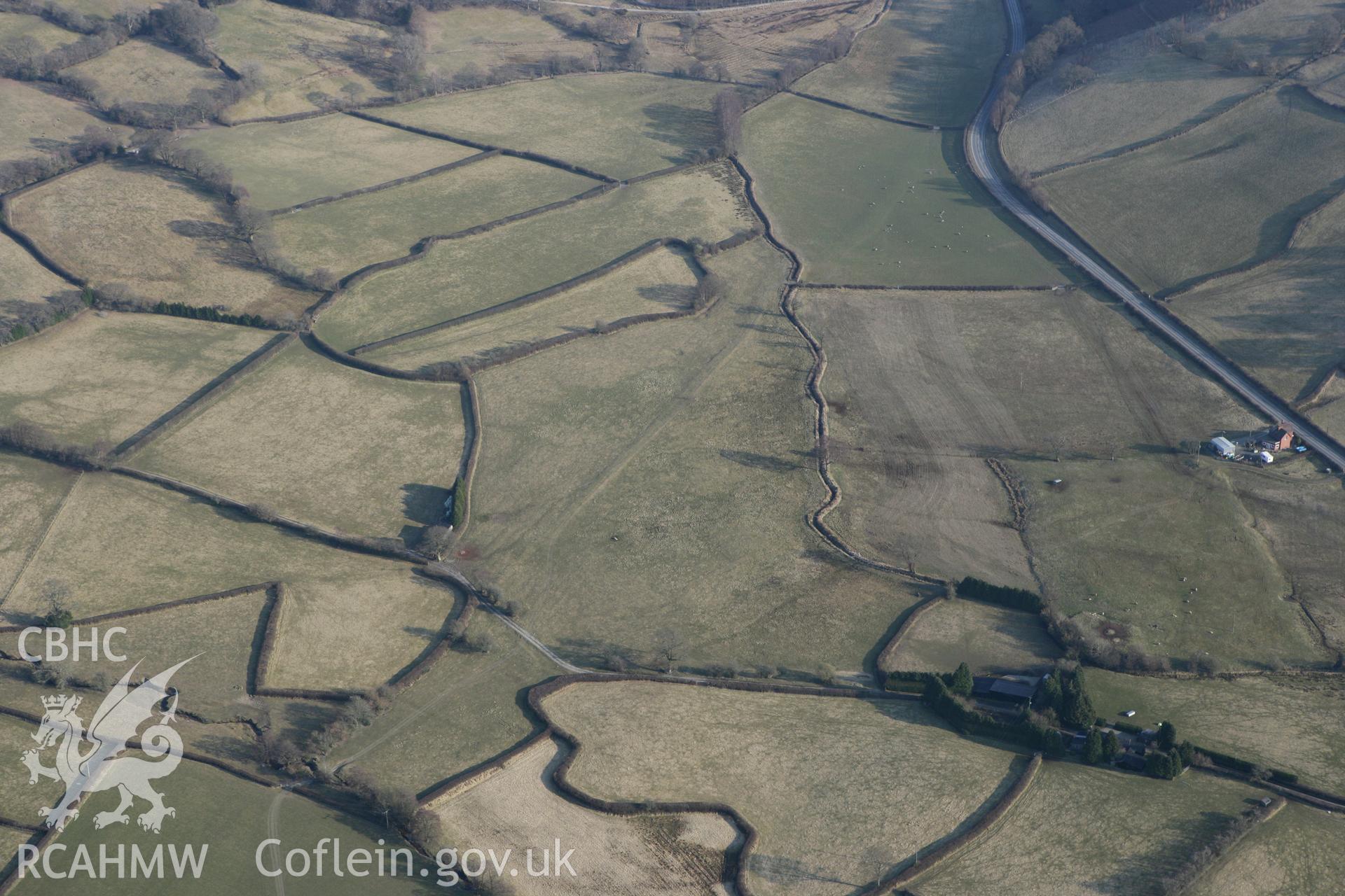 RCAHMW colour oblique photograph of Ty Lettice, Roman Road Segment. Taken by Toby Driver on 11/03/2010.